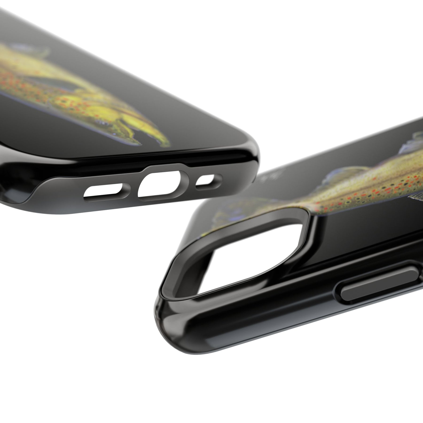 Brown Trout MagSafe Black iPhone Case