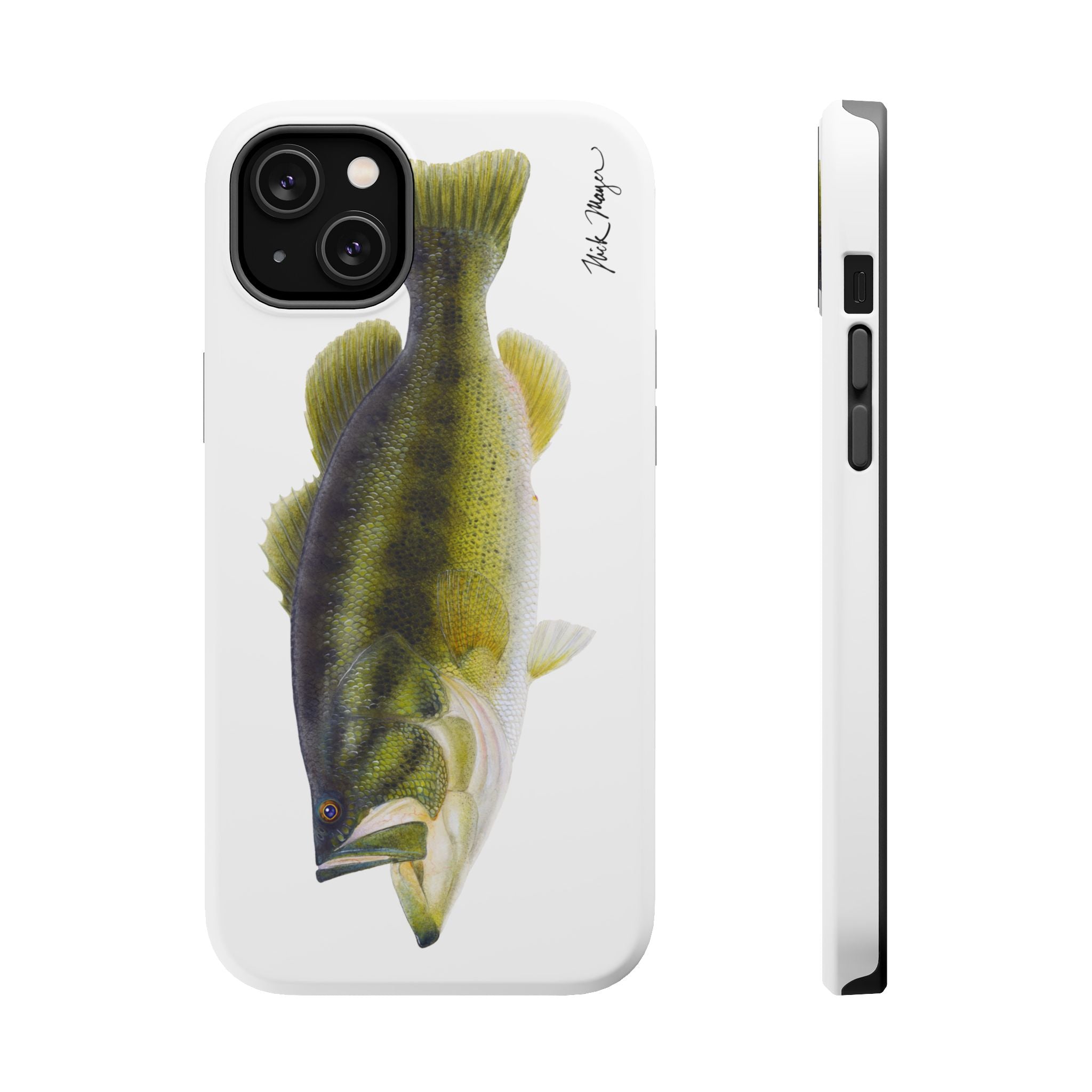 Largemouth Bass MagSafe White iPhone Case