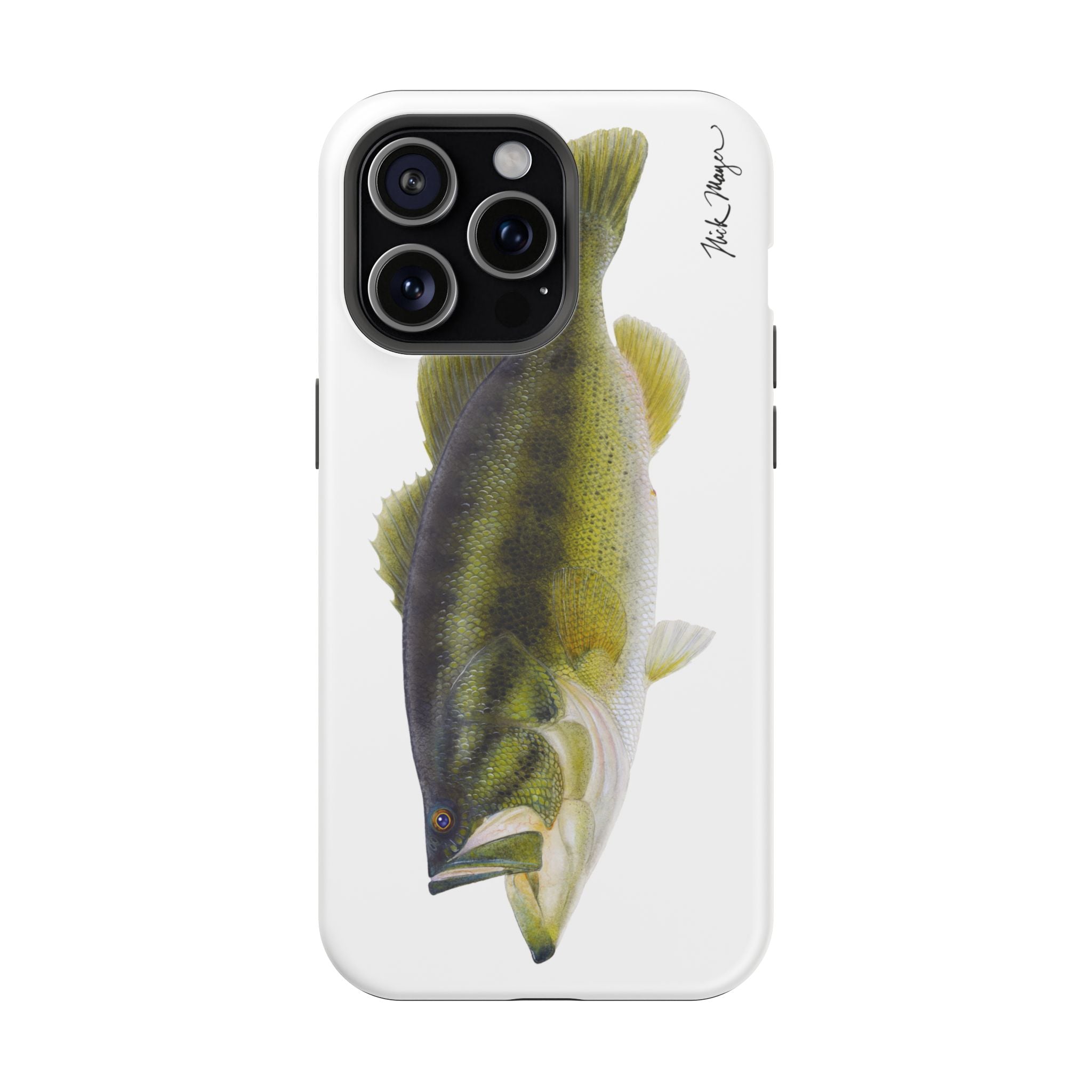 Largemouth Bass MagSafe White iPhone Case