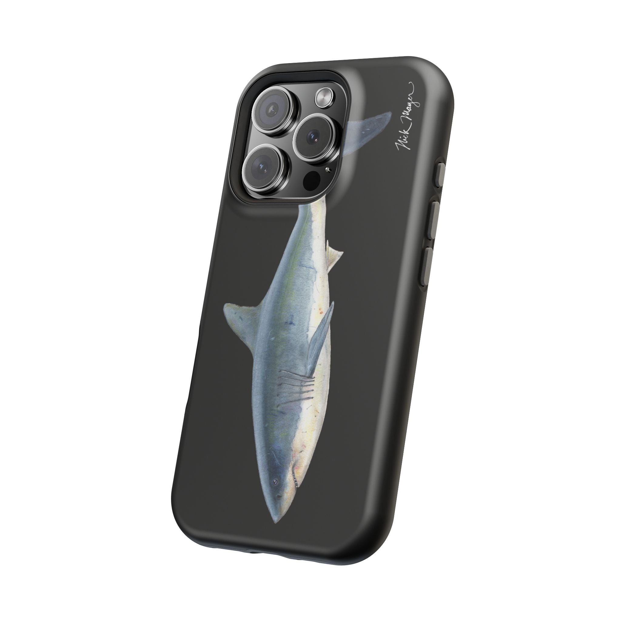 Great White Shark Black MagSafe iPhone Case