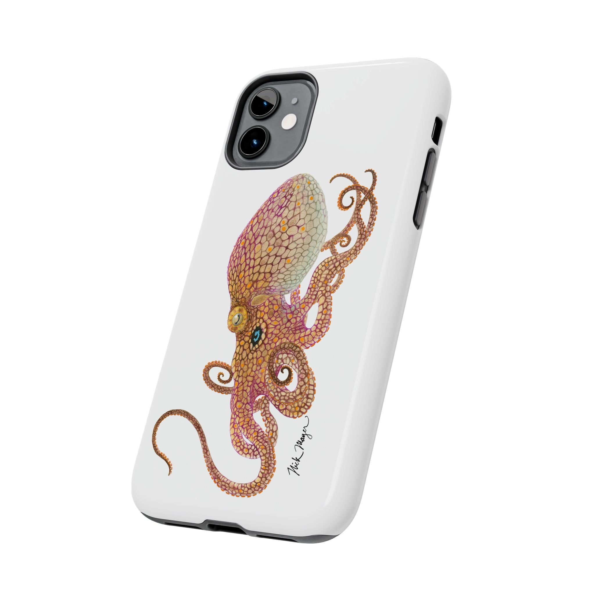 Two Spot Octopus White Phone Case (iPhone)