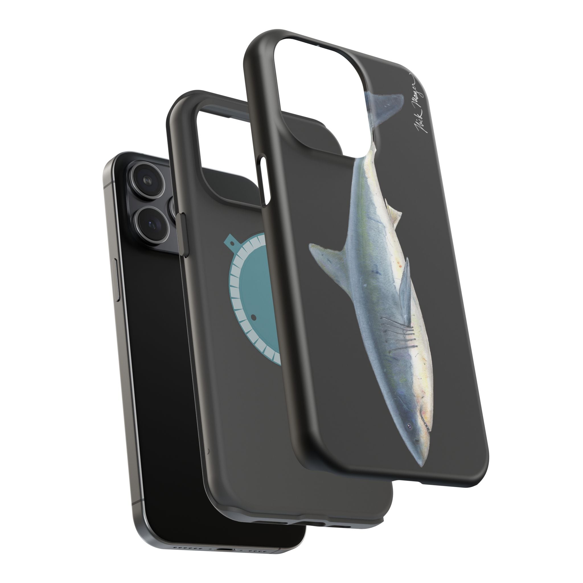 Great White Shark Black MagSafe iPhone Case