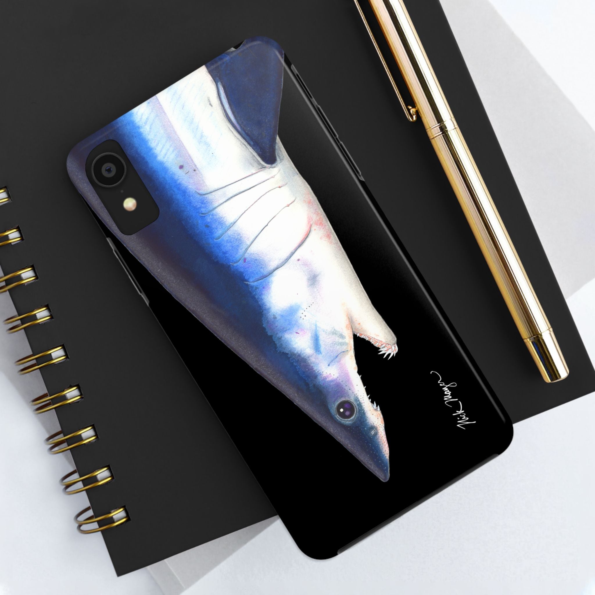 Mako Shark Face Black Case (iPhone)