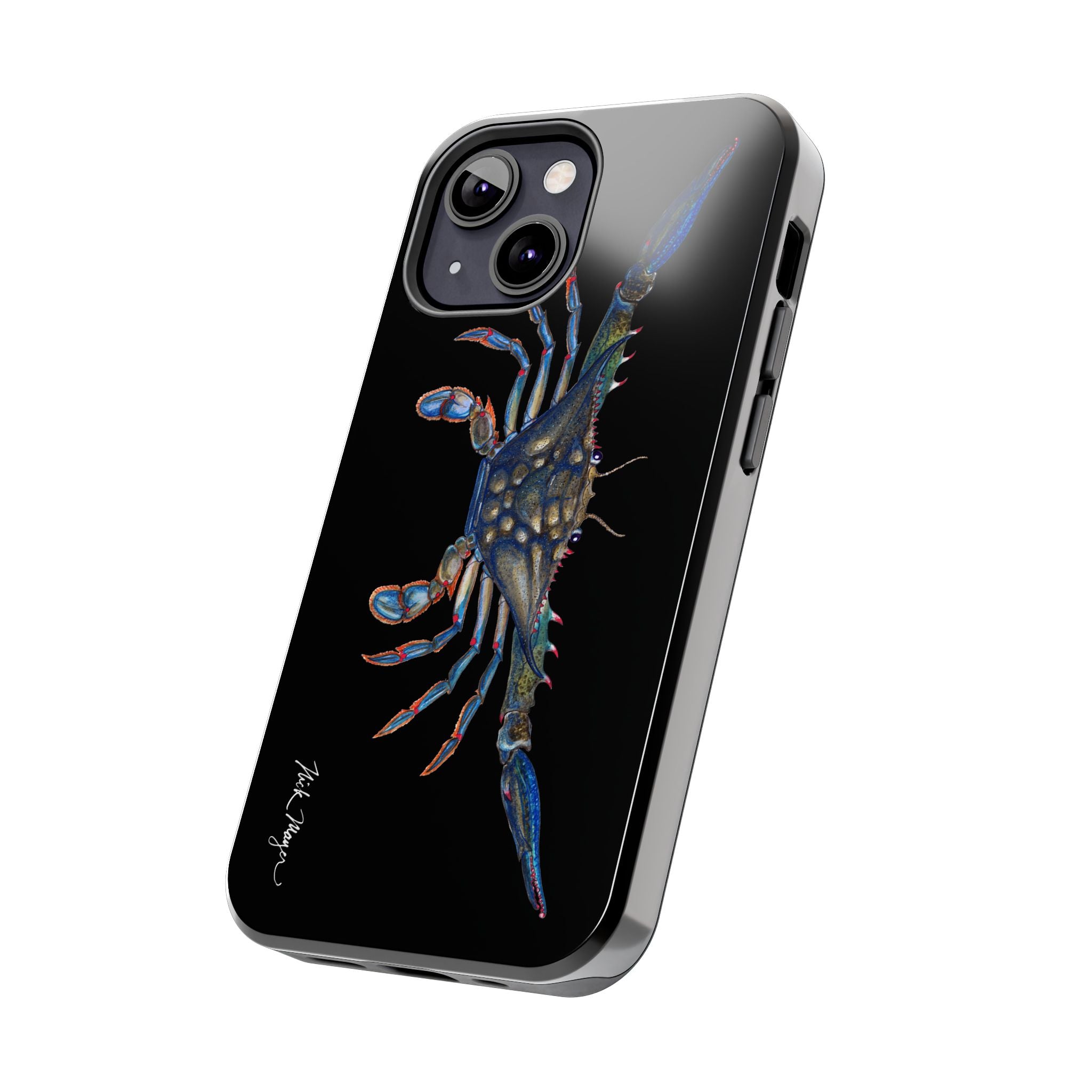 Blue Crab Black Phone Case (iPhone)