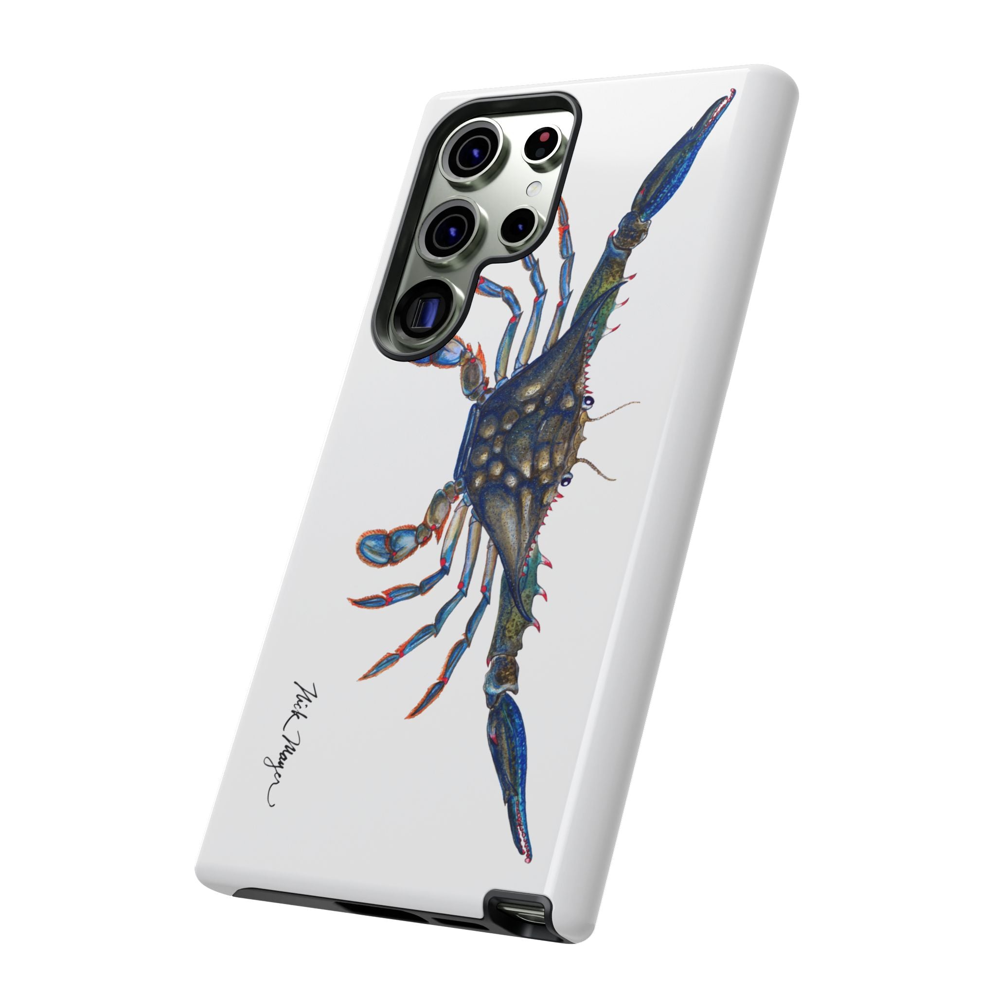 Blue Crab White Phone Case (Samsung)