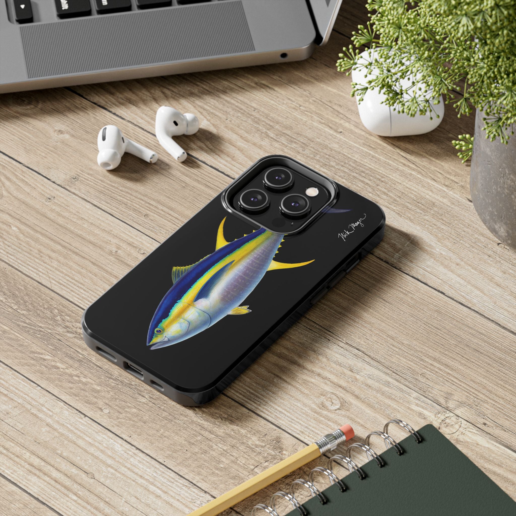 Yellowfin Tuna Black Phone Case (iPhone)