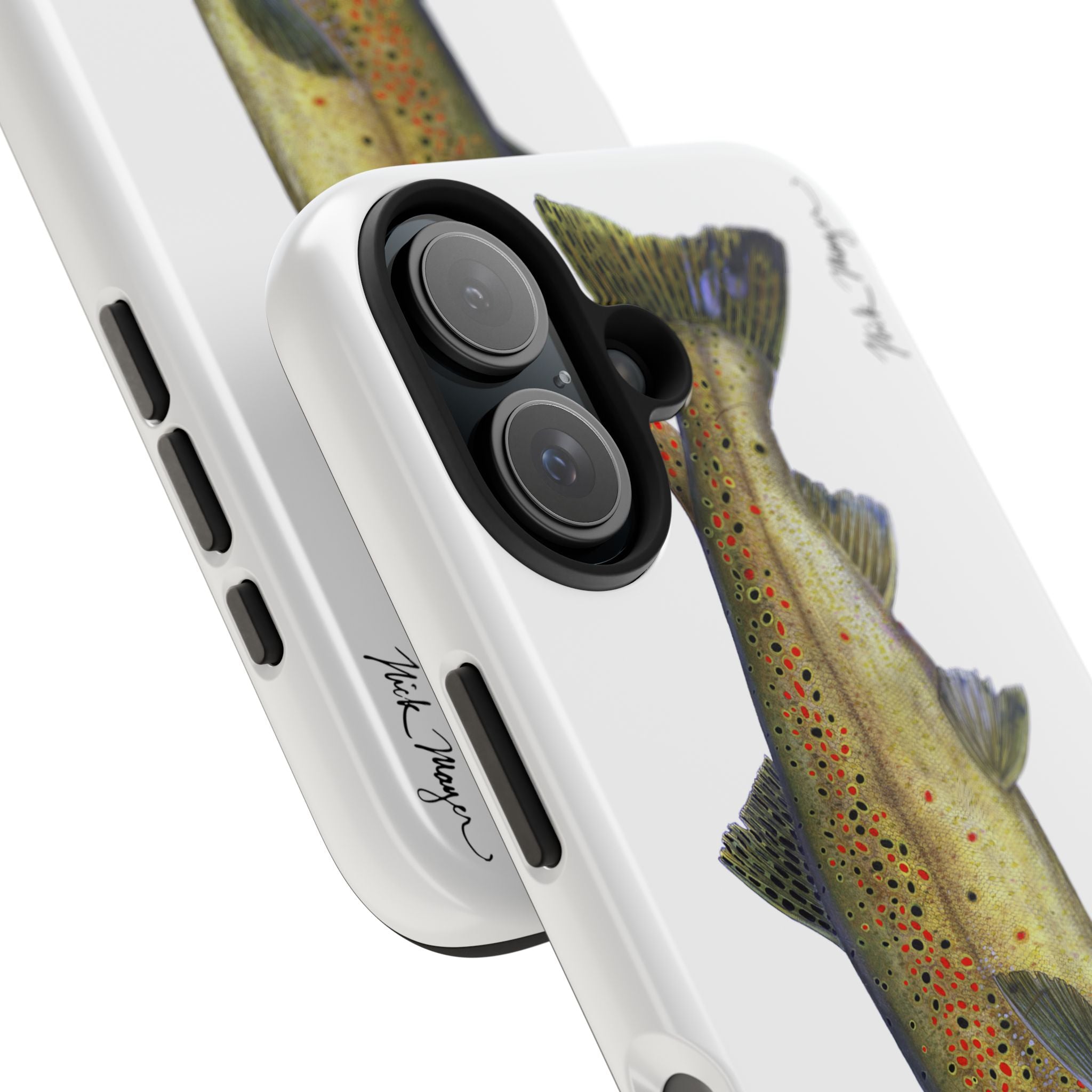 Brown Trout White Phone Case (iPhone)