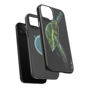 Green Sea Turtle MagSafe Black iPhone Case