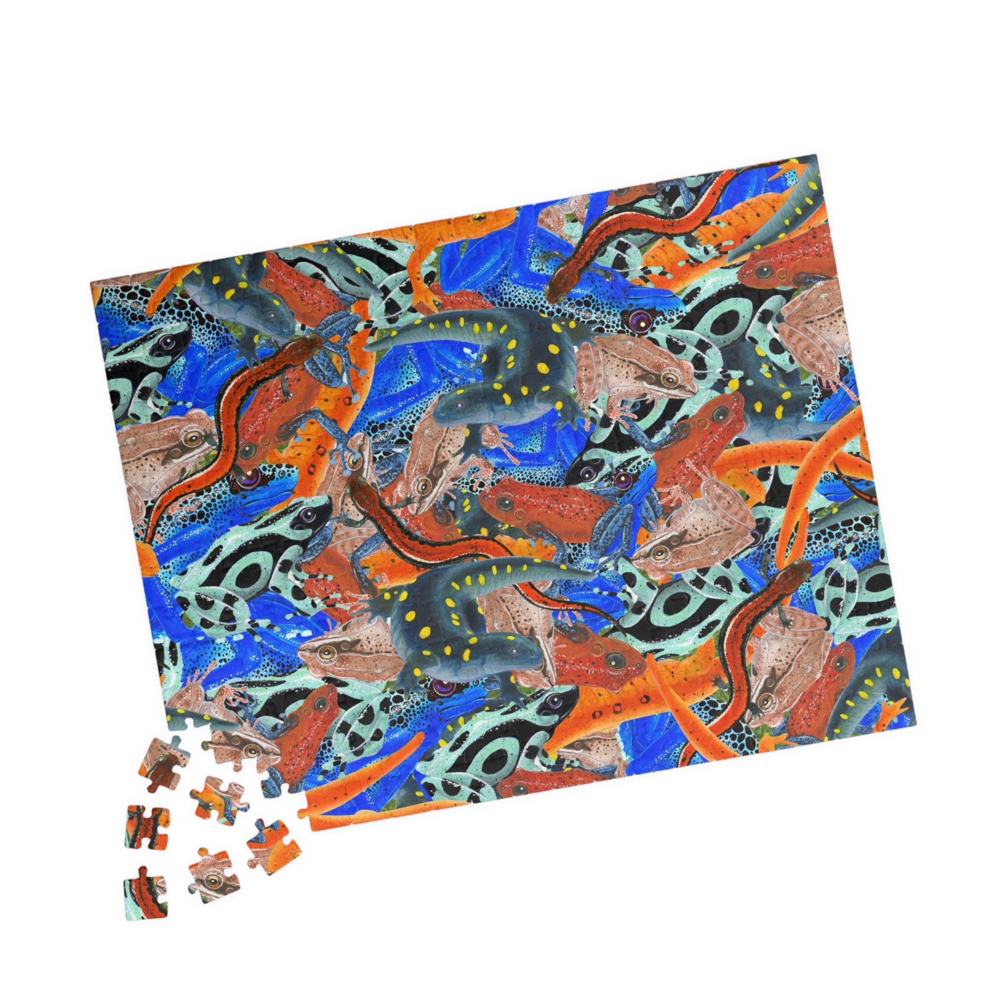 Frogs & Salamanders Art Jigsaw Puzzle (110, 252, 520, 1014-piece)