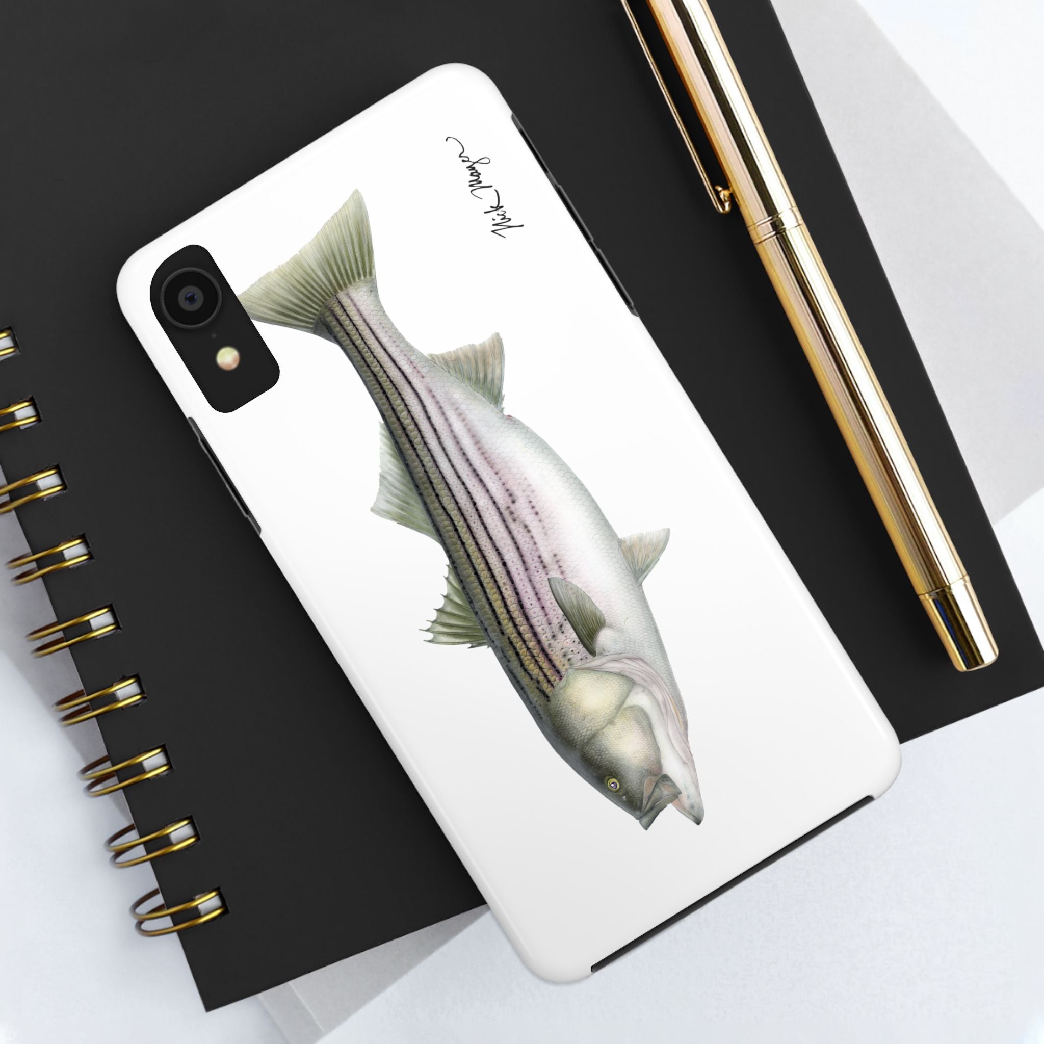 30 lb Striper White Phone Case (iPhone)