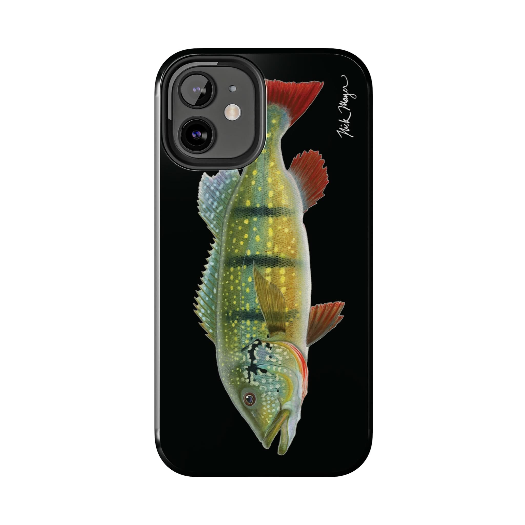 Peacock Bass Black iPhone Case