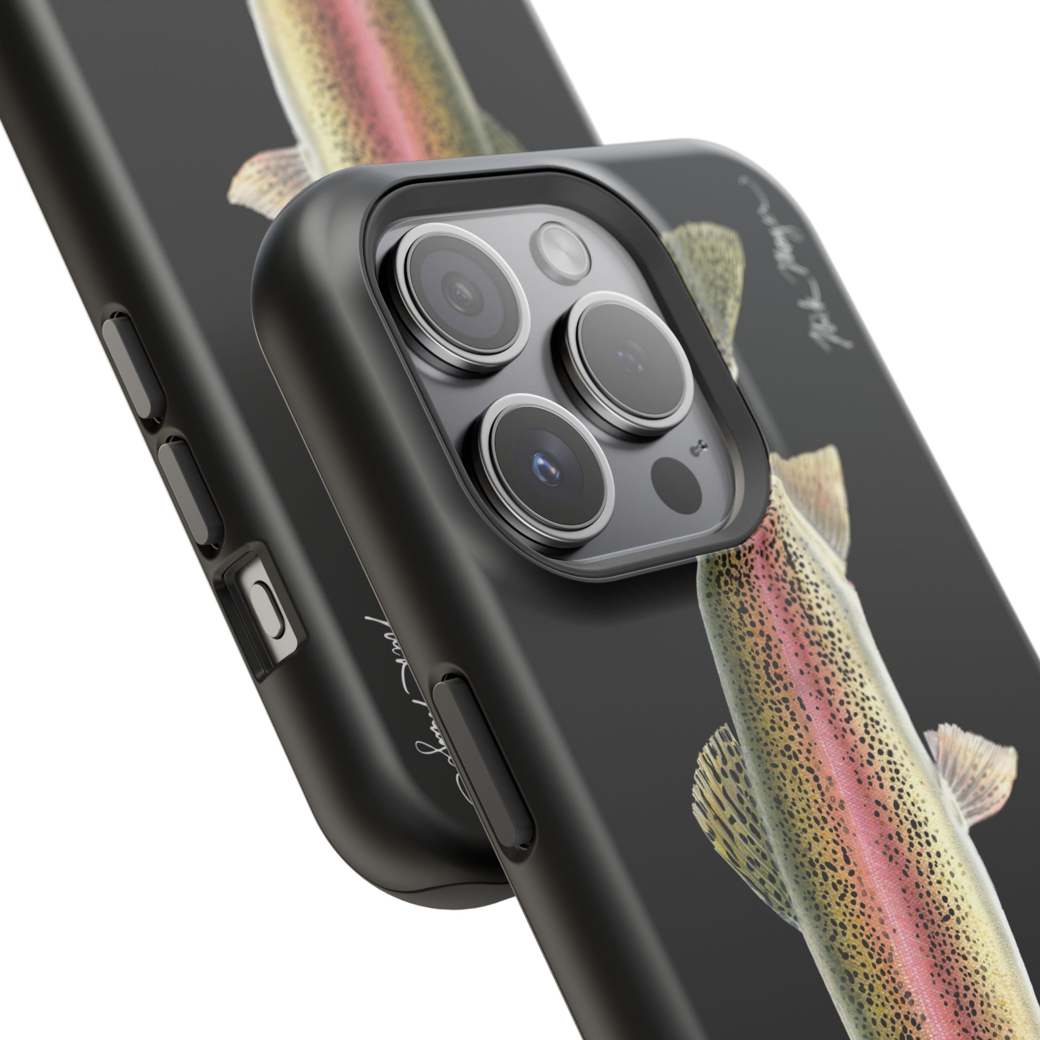 Rainbow Trout MagSafe Black iPhone Case