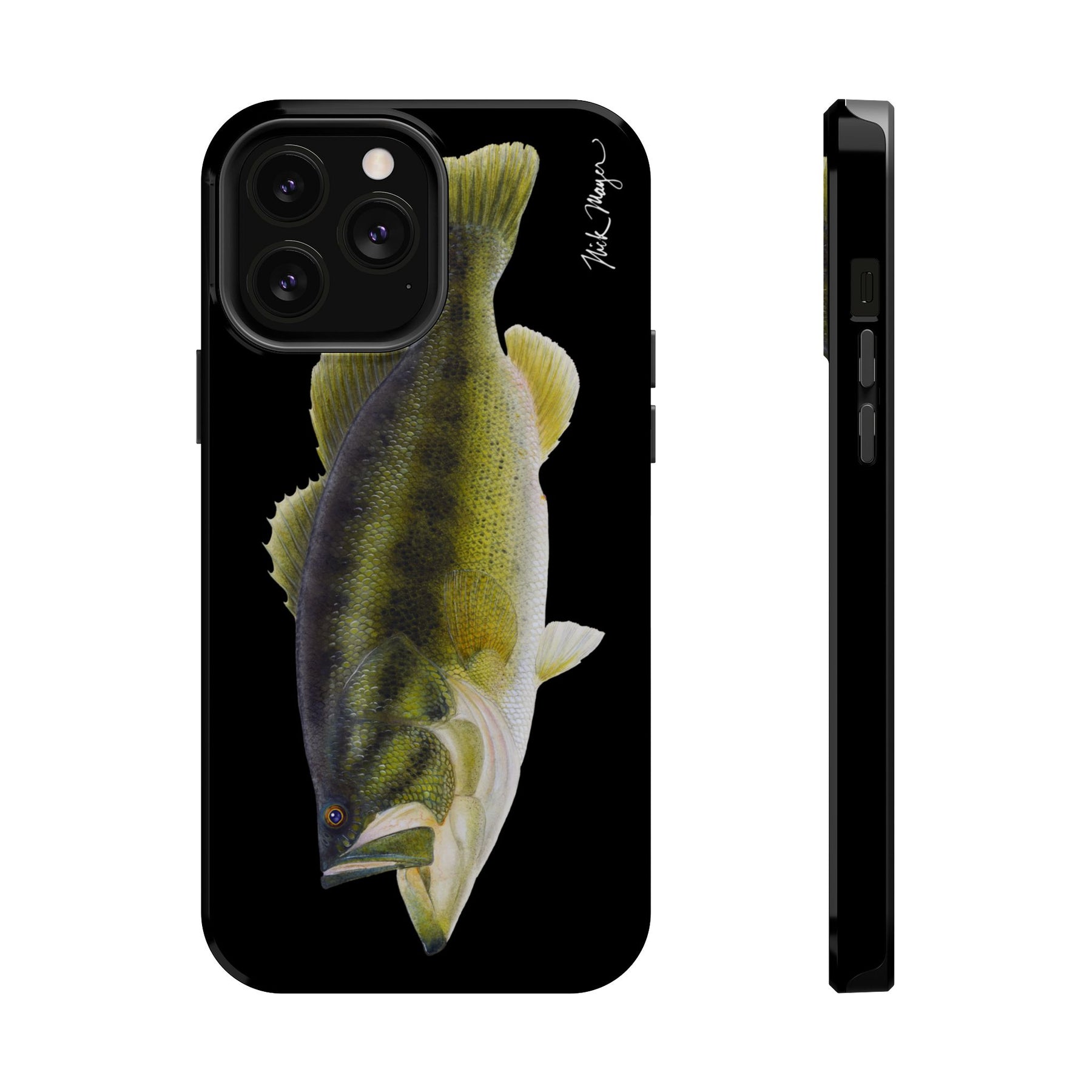 Largemouth Bass MagSafe Black iPhone Case