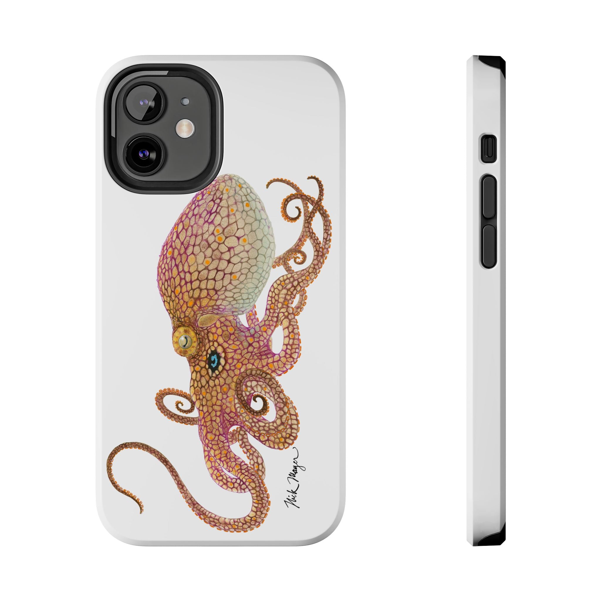 Two Spot Octopus White Phone Case (iPhone)