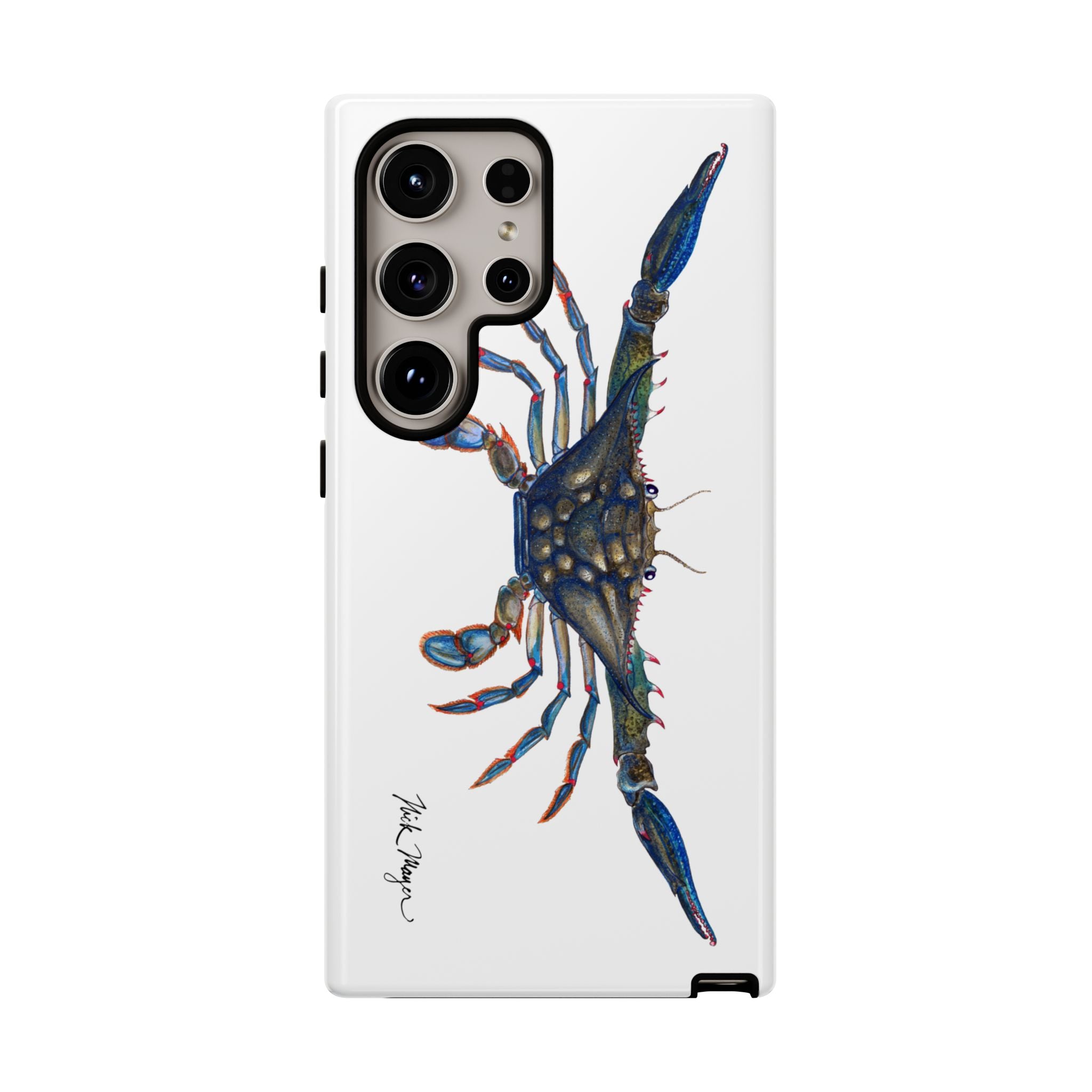 Blue Crab White Phone Case (Samsung)