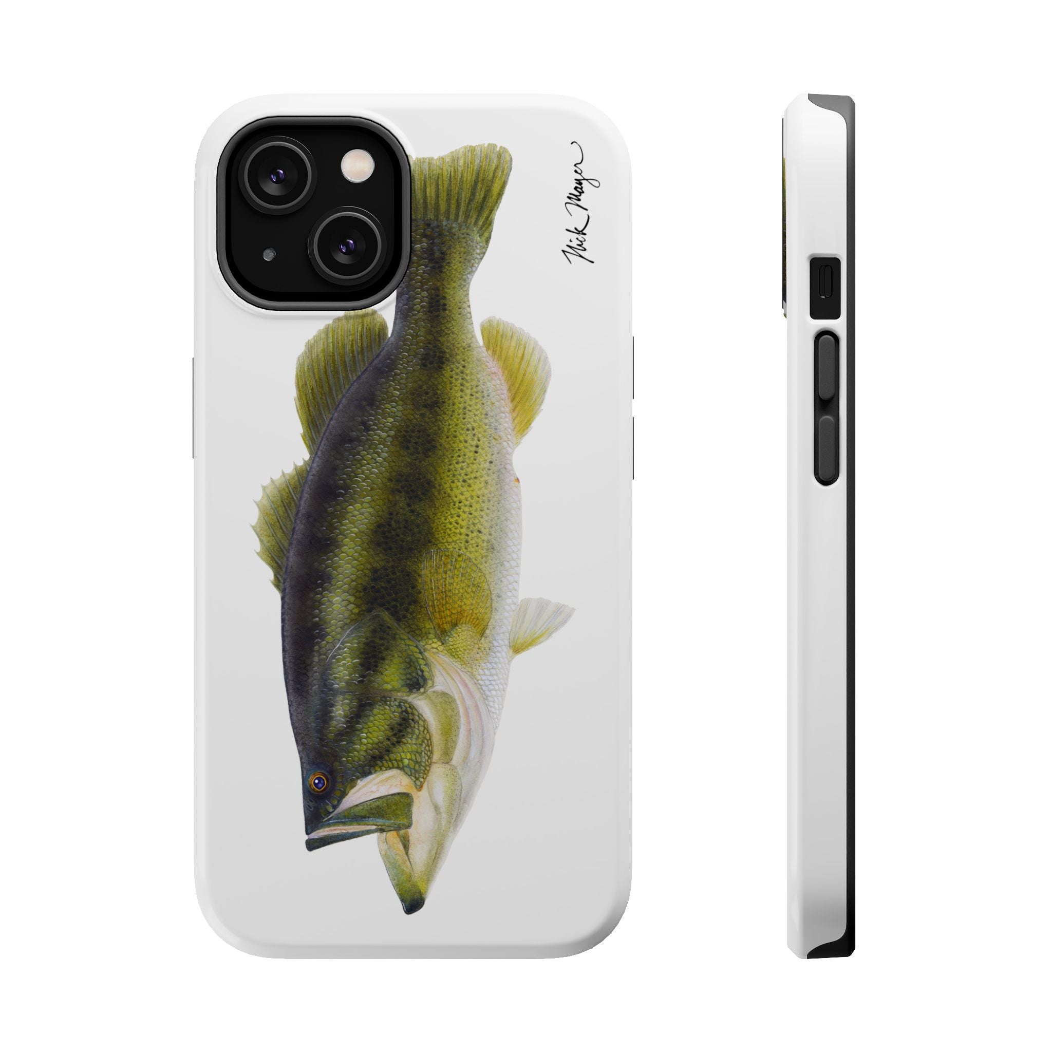 Largemouth Bass MagSafe White iPhone Case