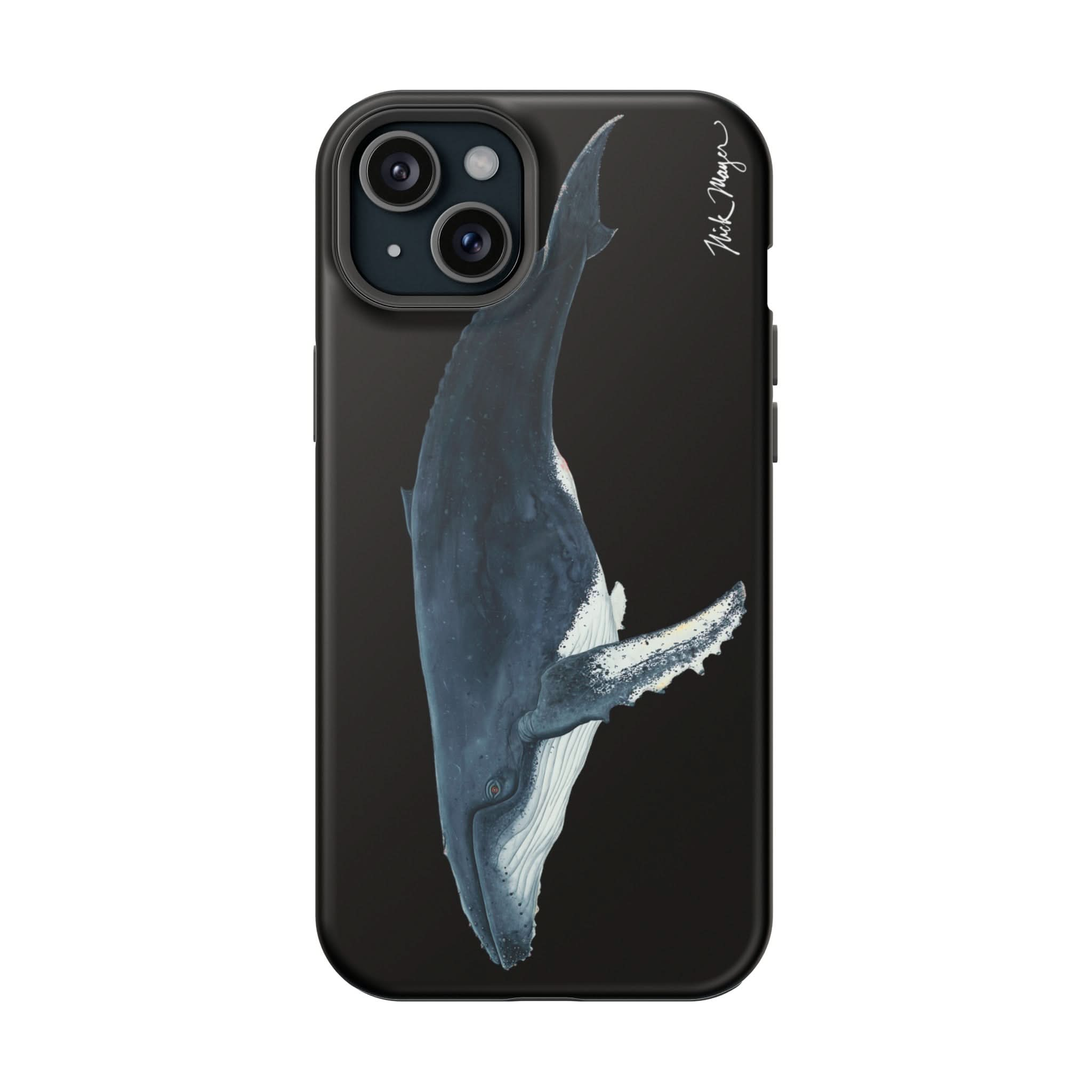 Humpback Whale MagSafe Black iPhone Case