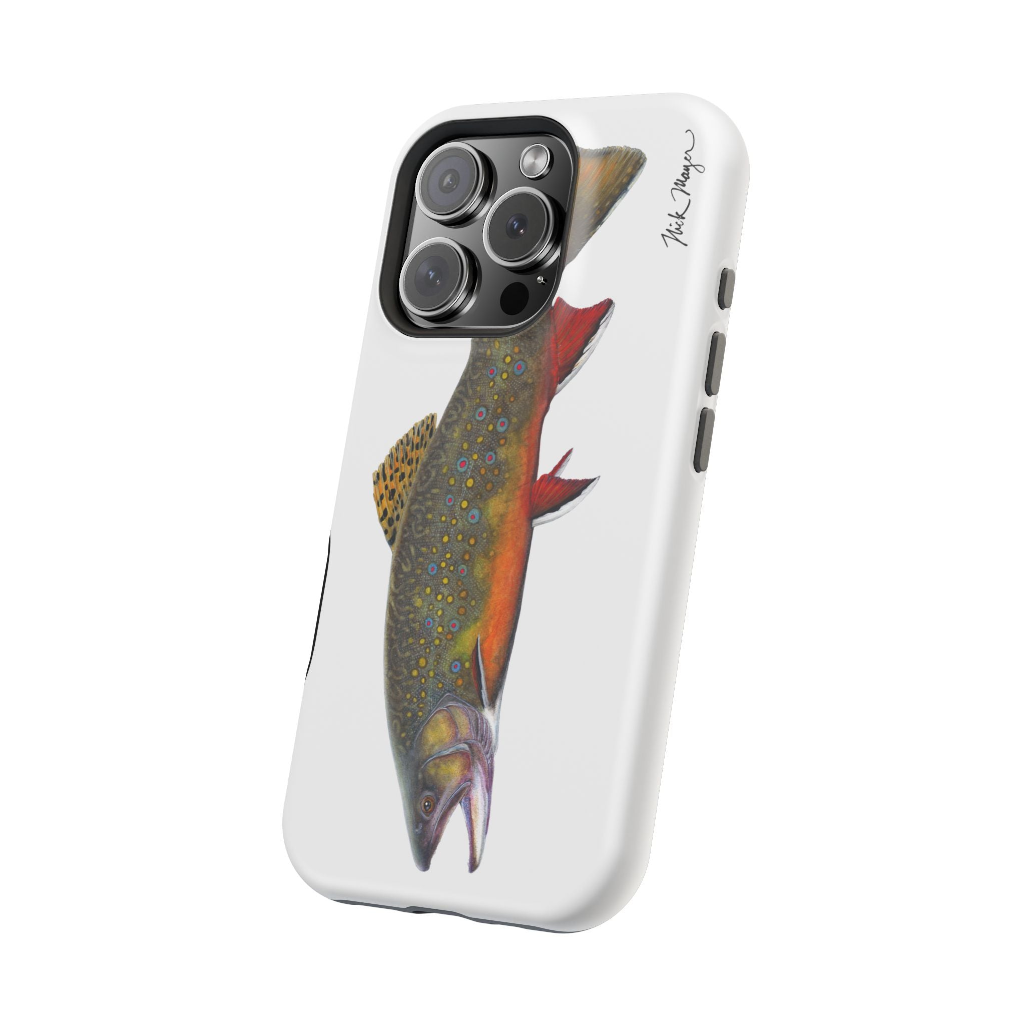 Brook Trout MagSafe White iPhone Case