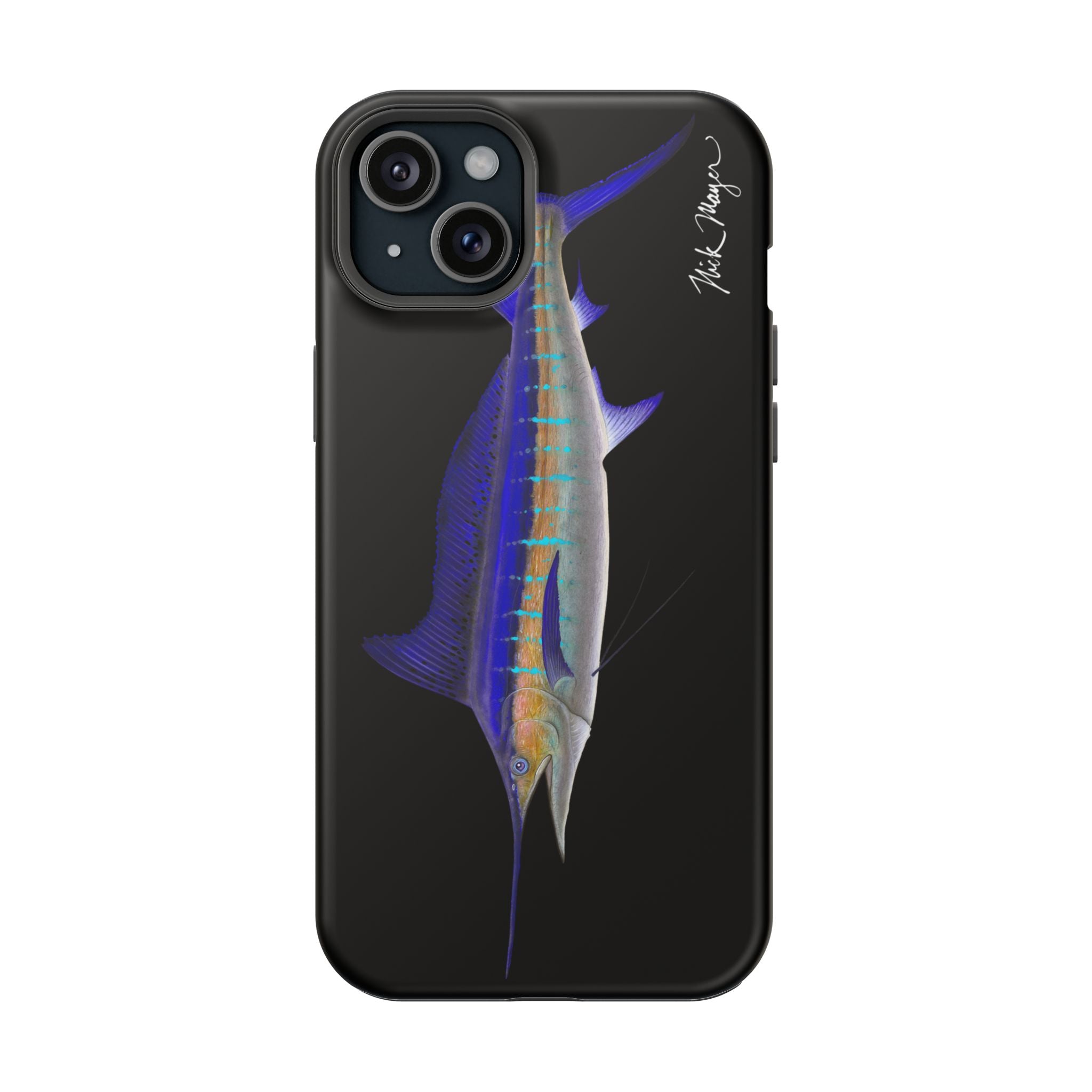 Striped Marlin MagSafe Black iPhone Case