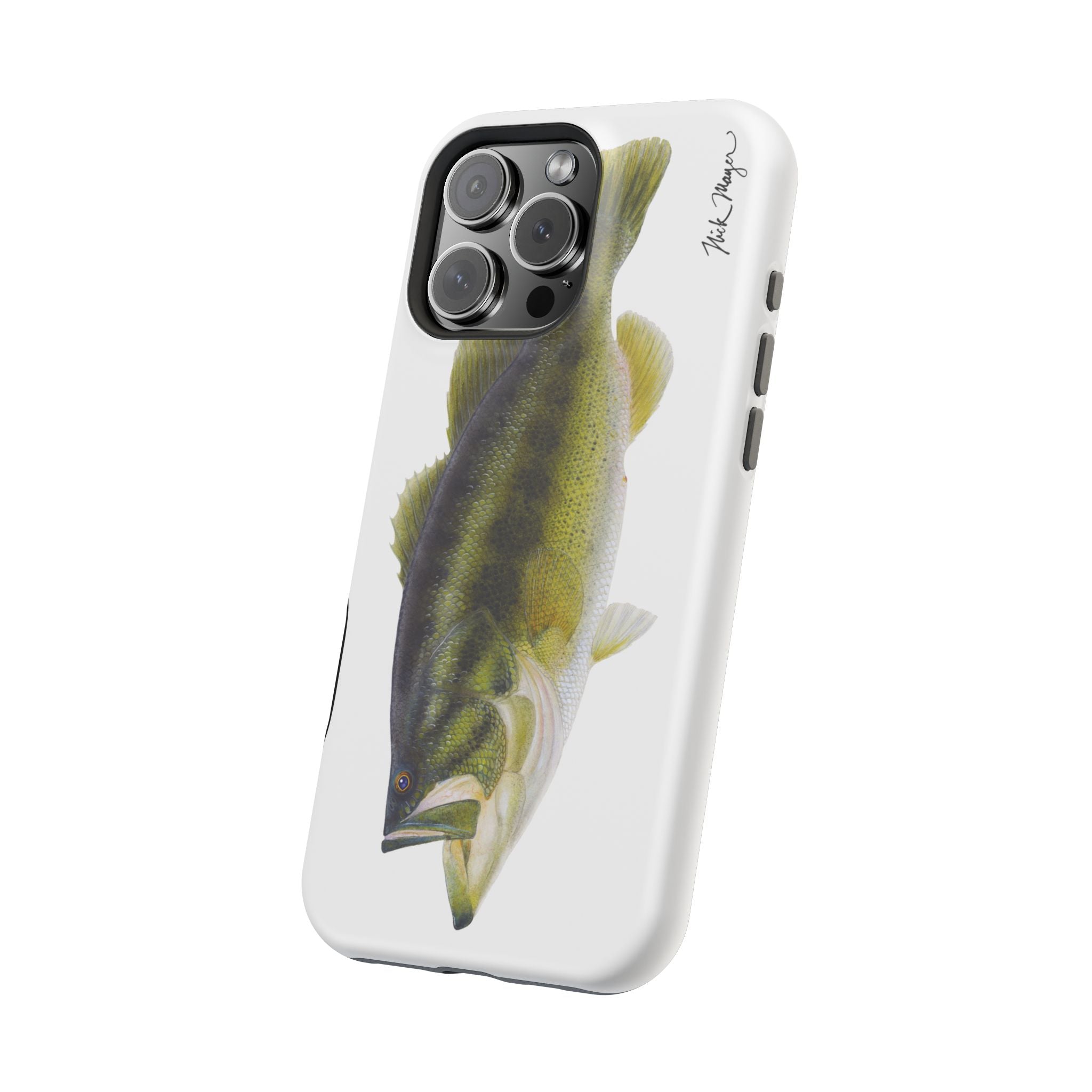 Largemouth Bass MagSafe White iPhone Case