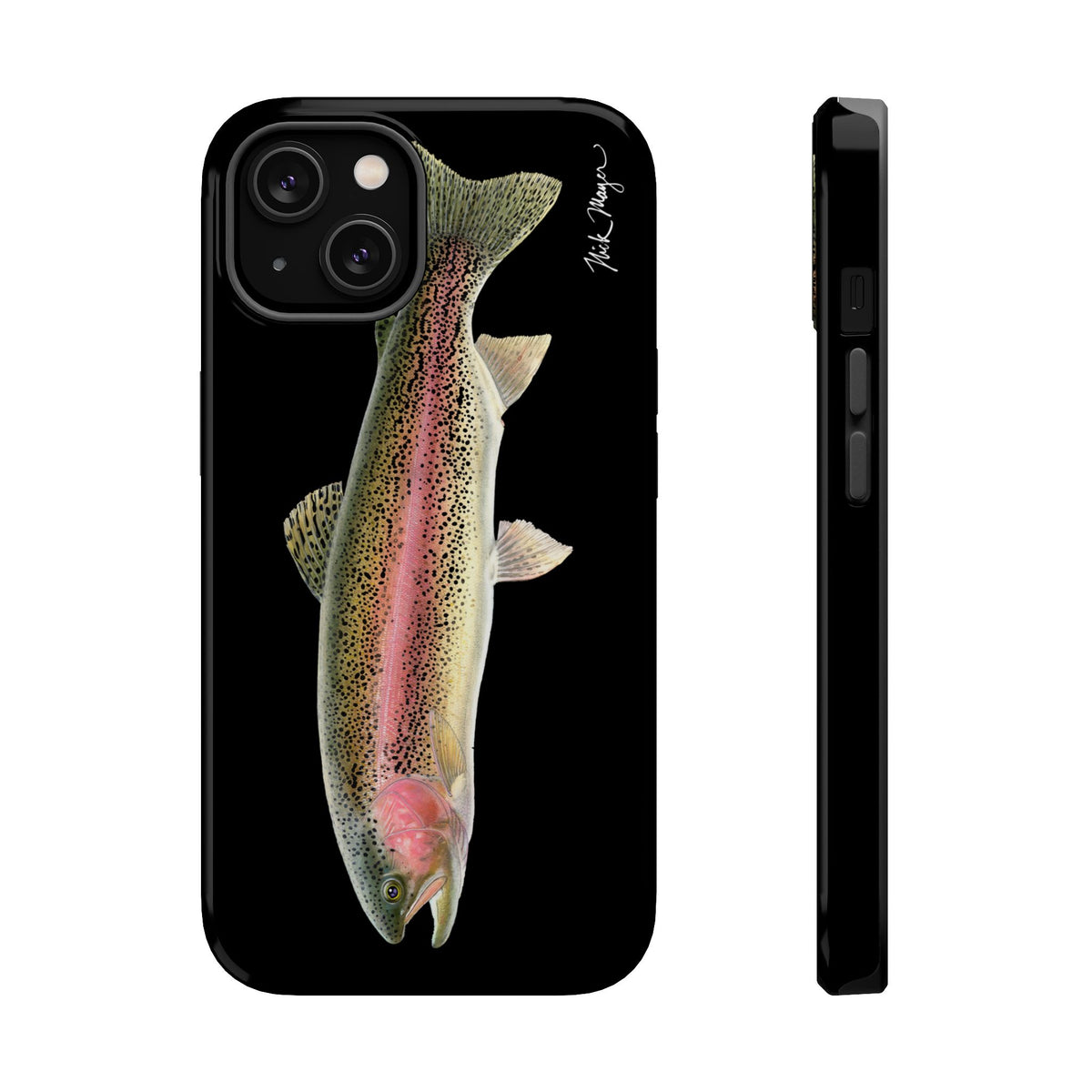 Rainbow Trout MagSafe Black iPhone Case