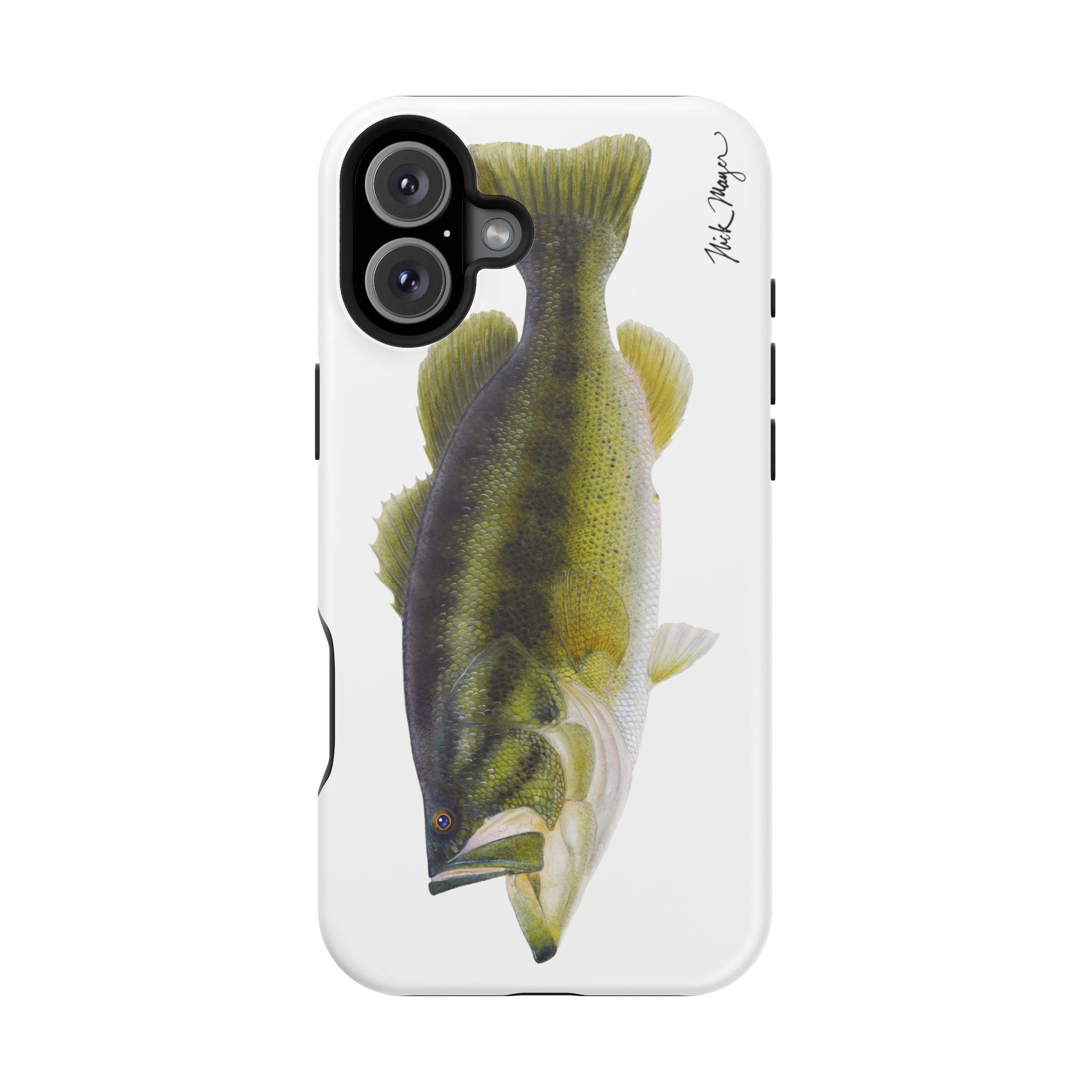 Largemouth Bass MagSafe White iPhone Case