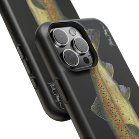 Brown Trout MagSafe Black iPhone Case