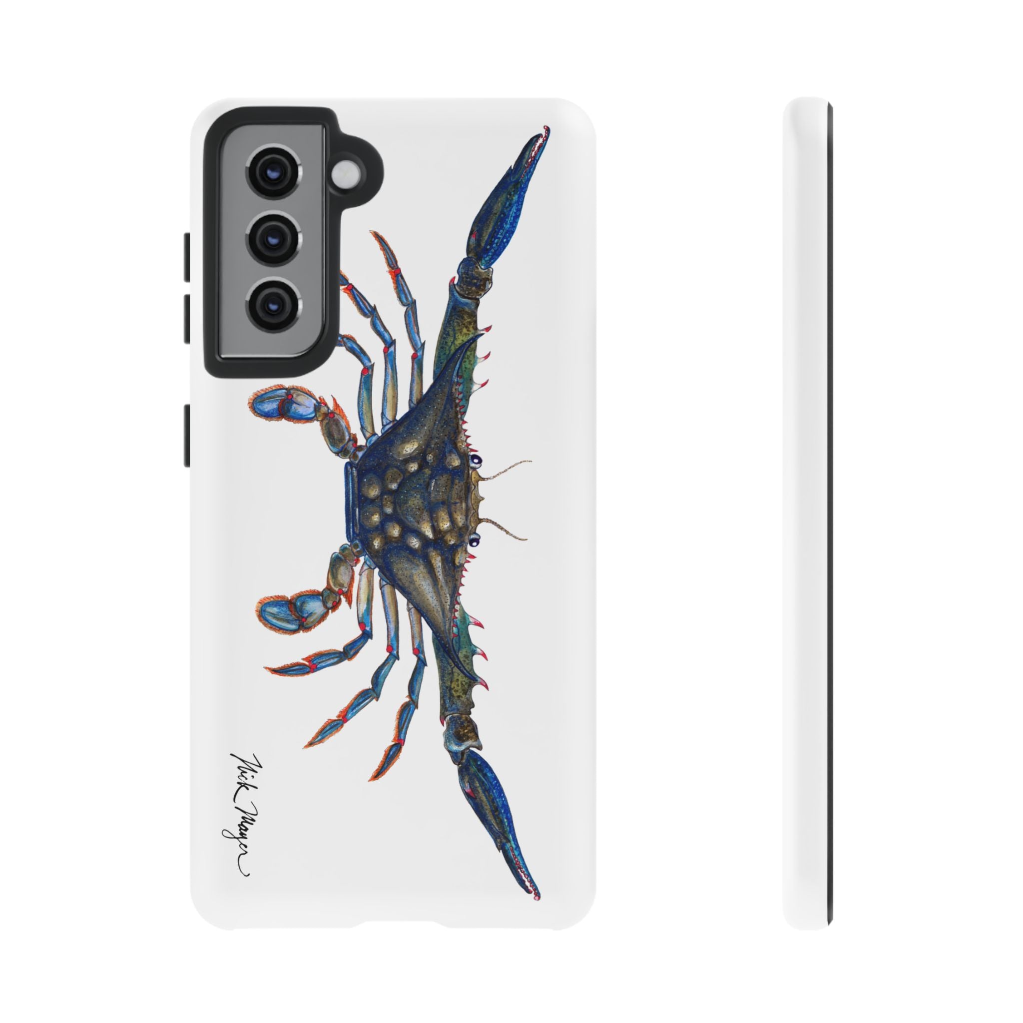 Blue Crab White Phone Case (Samsung)