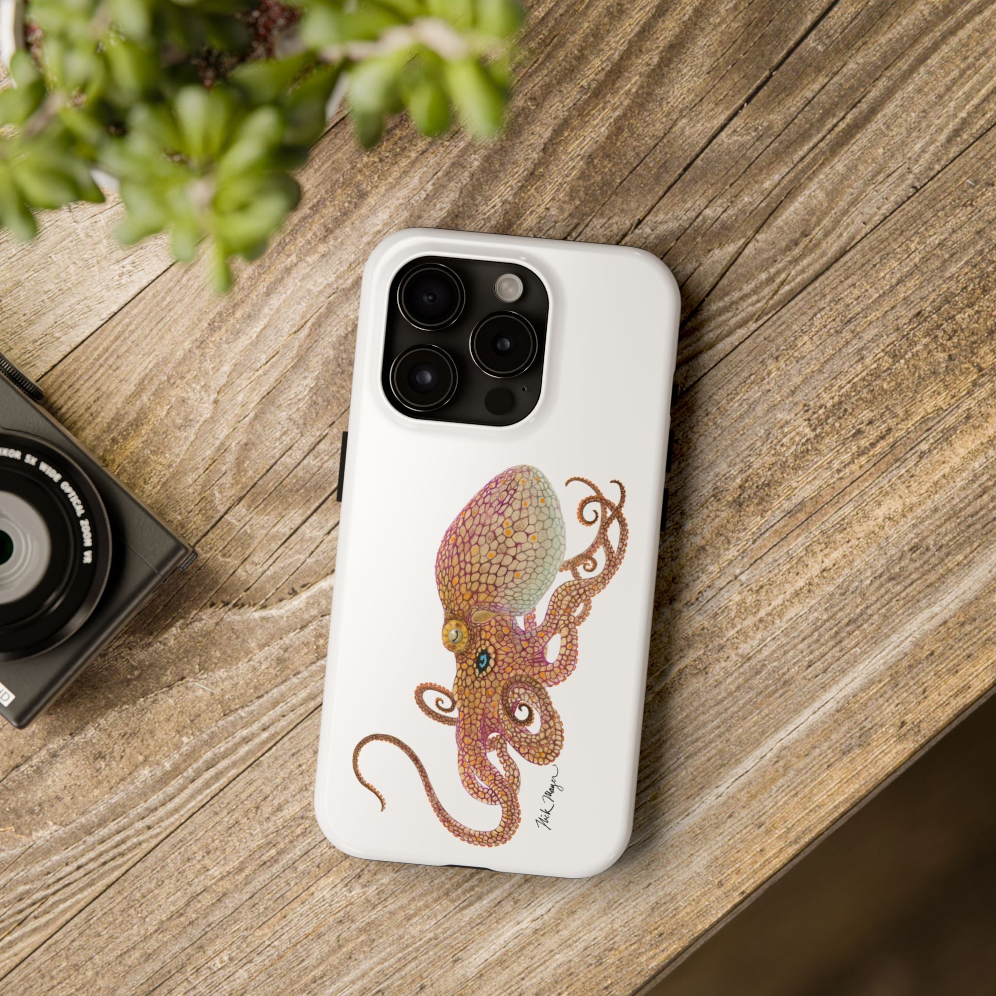 Two Spot Octopus White Phone Case (iPhone)