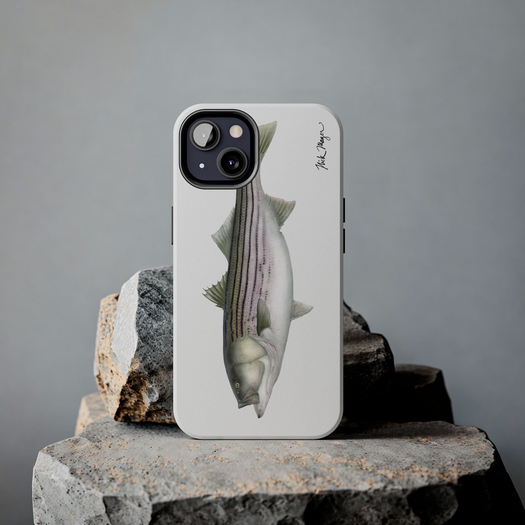 30 lb Striper White Phone Case (iPhone)