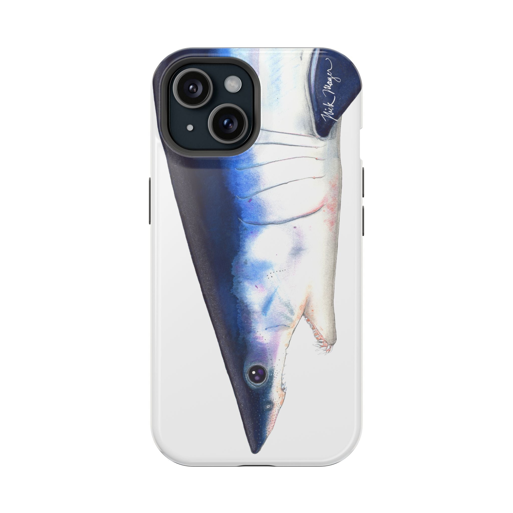 Mako Shark Face MagSafe White iPhone Case