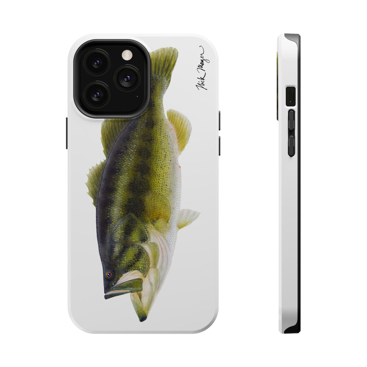 Largemouth Bass MagSafe White iPhone Case