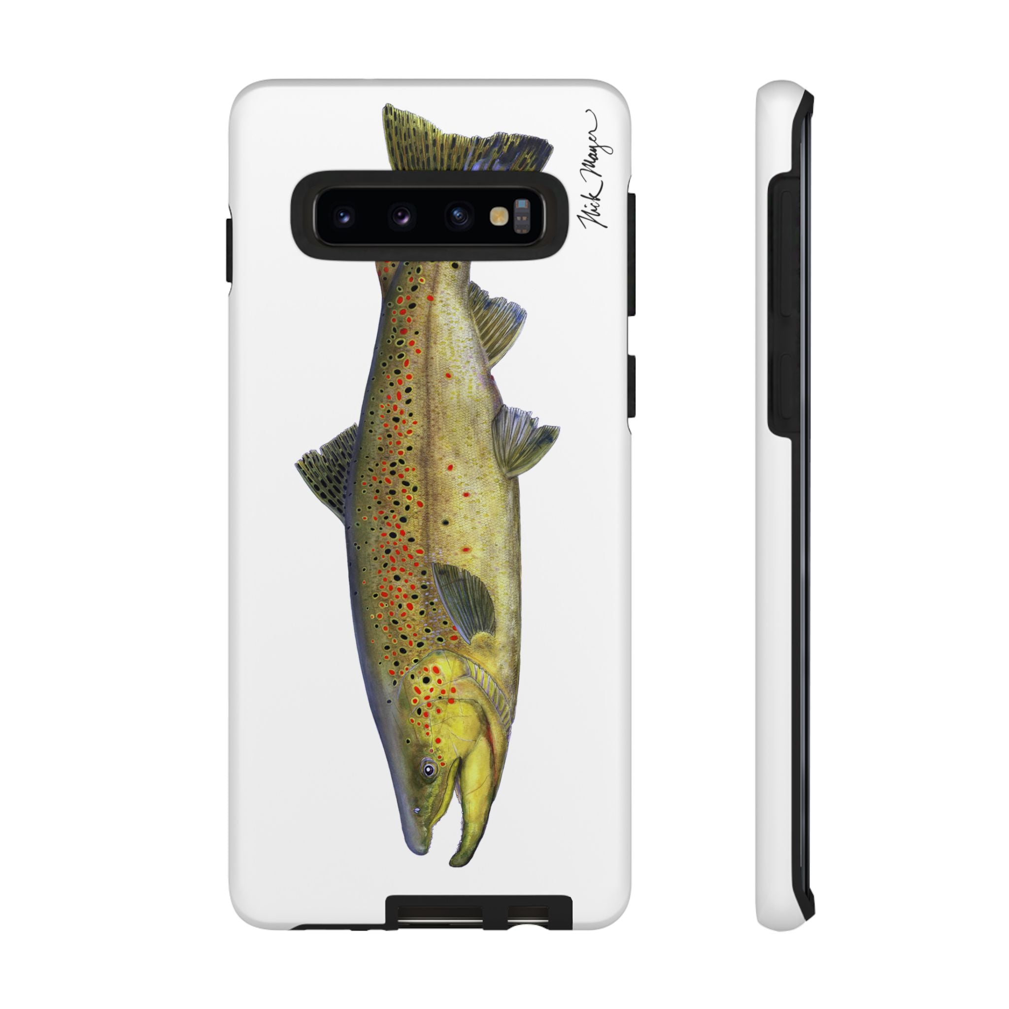 Brown Trout White Phone Case (Samsung)