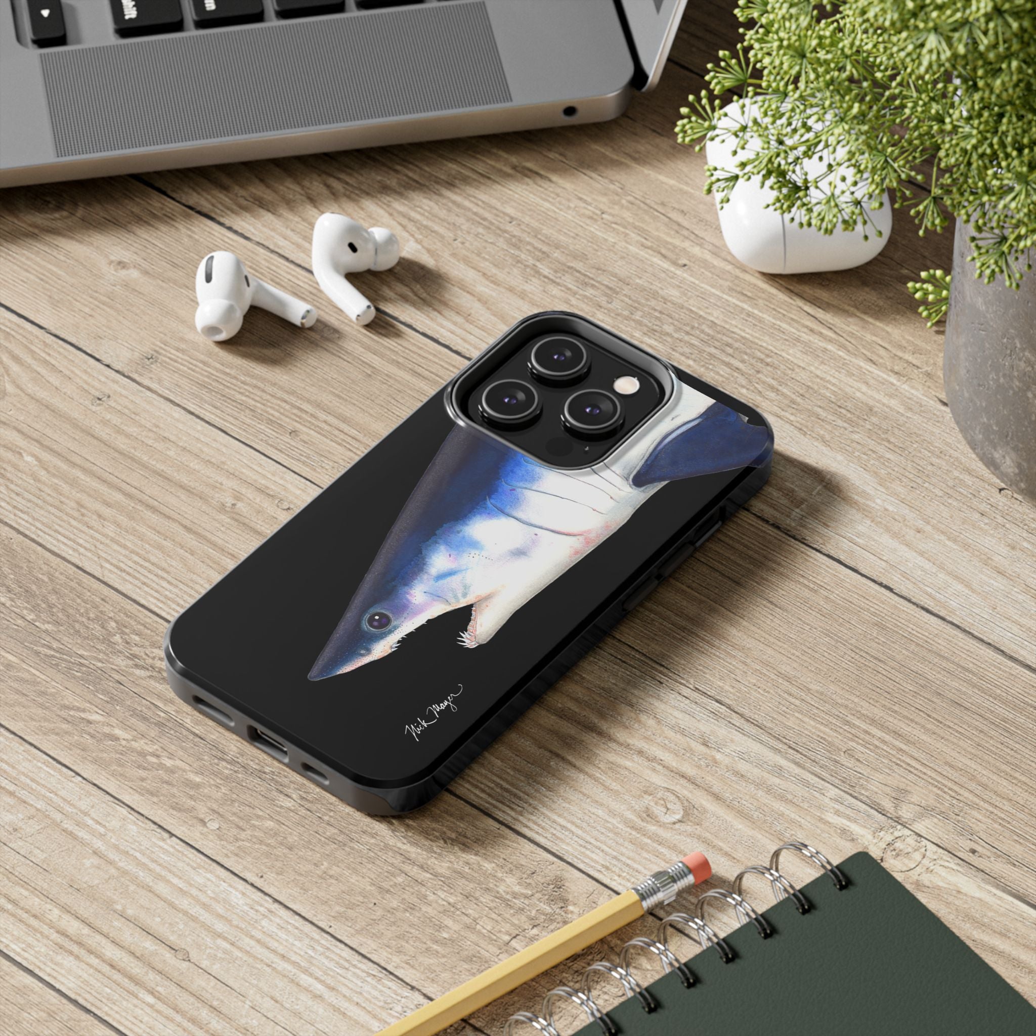 Mako Shark Face Black Case (iPhone)