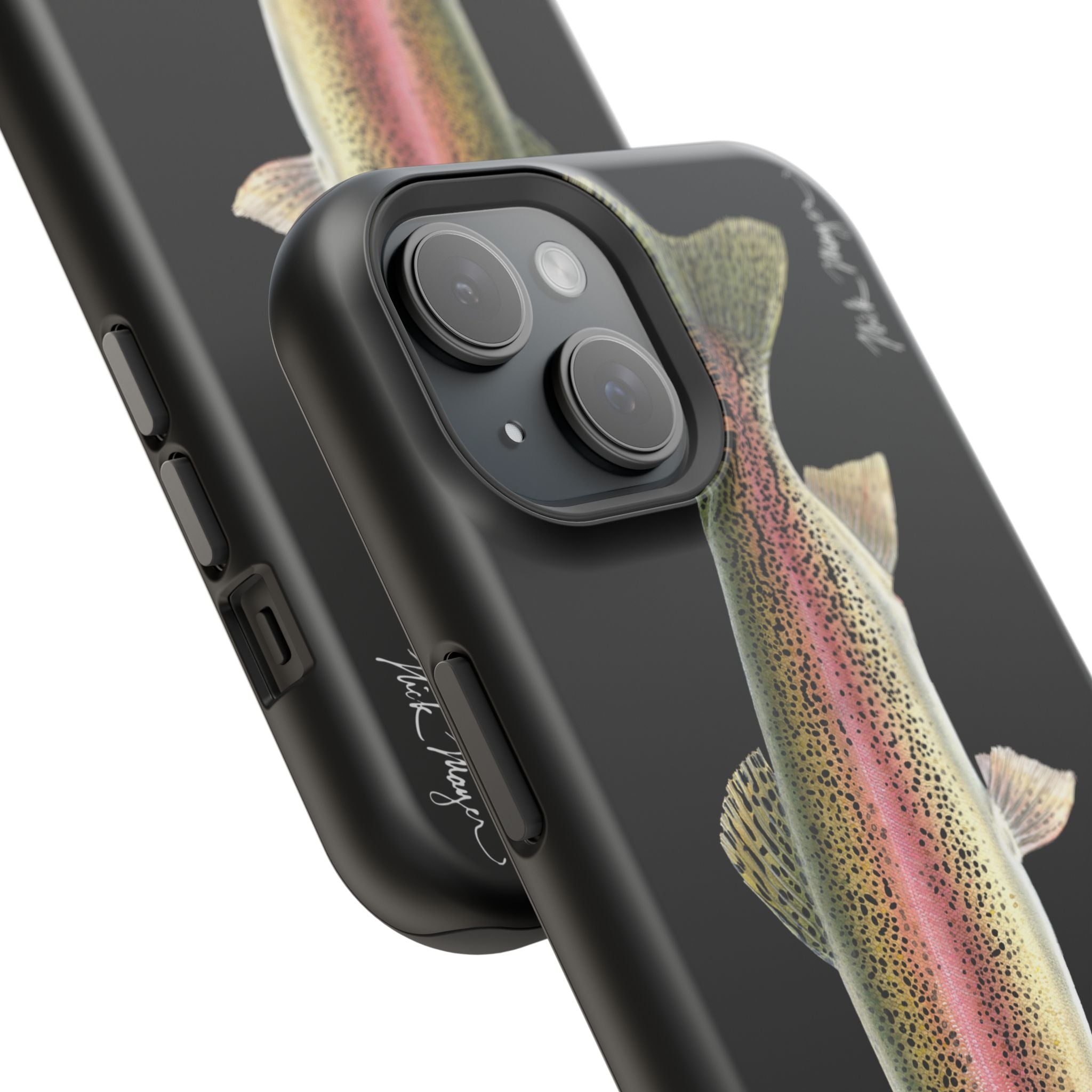 Rainbow Trout MagSafe Black iPhone Case