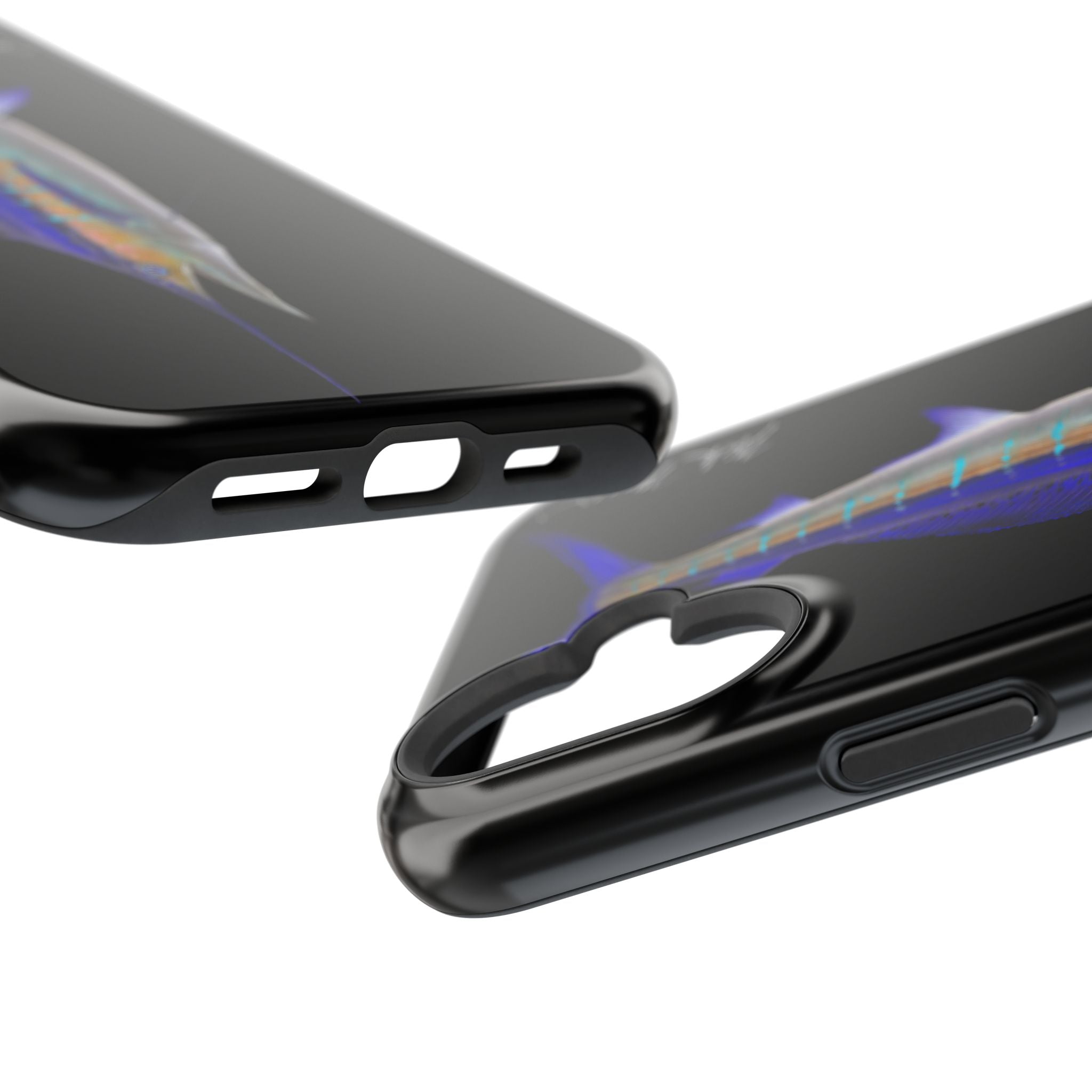 Striped Marlin MagSafe Black iPhone Case