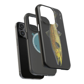 Brown Trout MagSafe Black iPhone Case