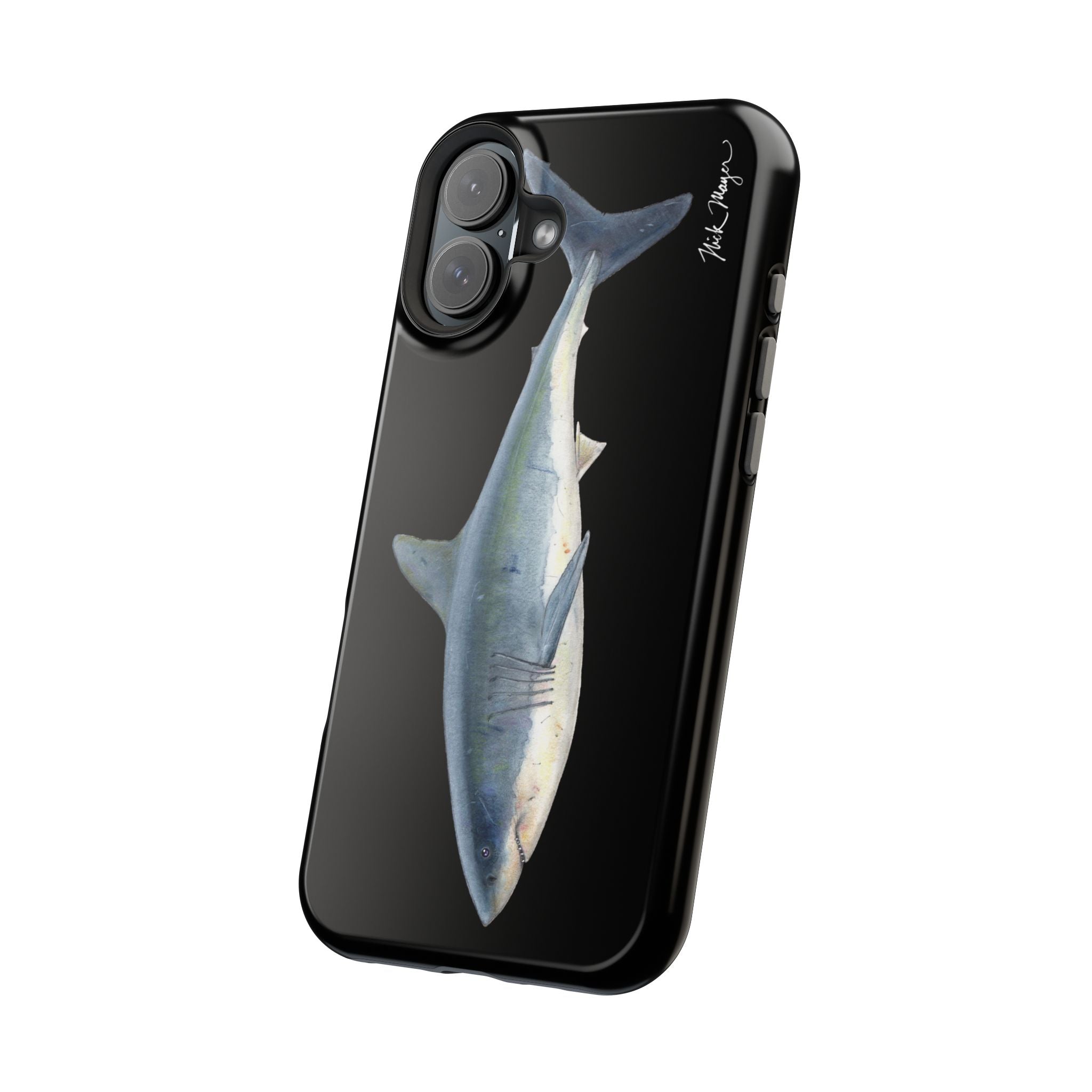 Great White Shark Black MagSafe iPhone Case