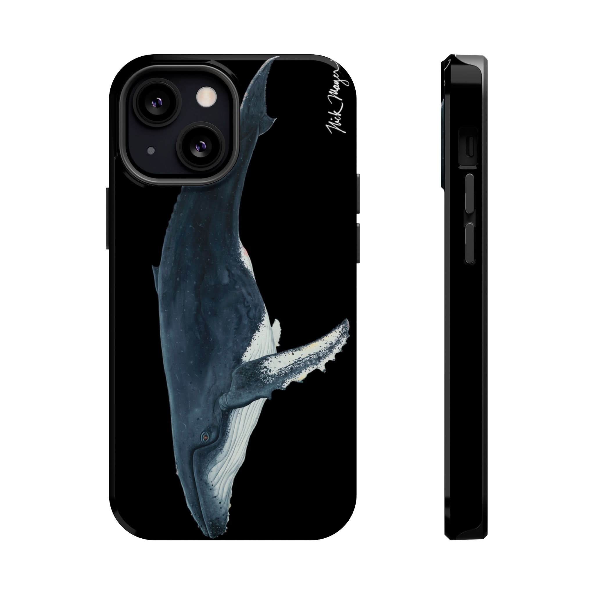 Humpback Whale MagSafe Black iPhone Case