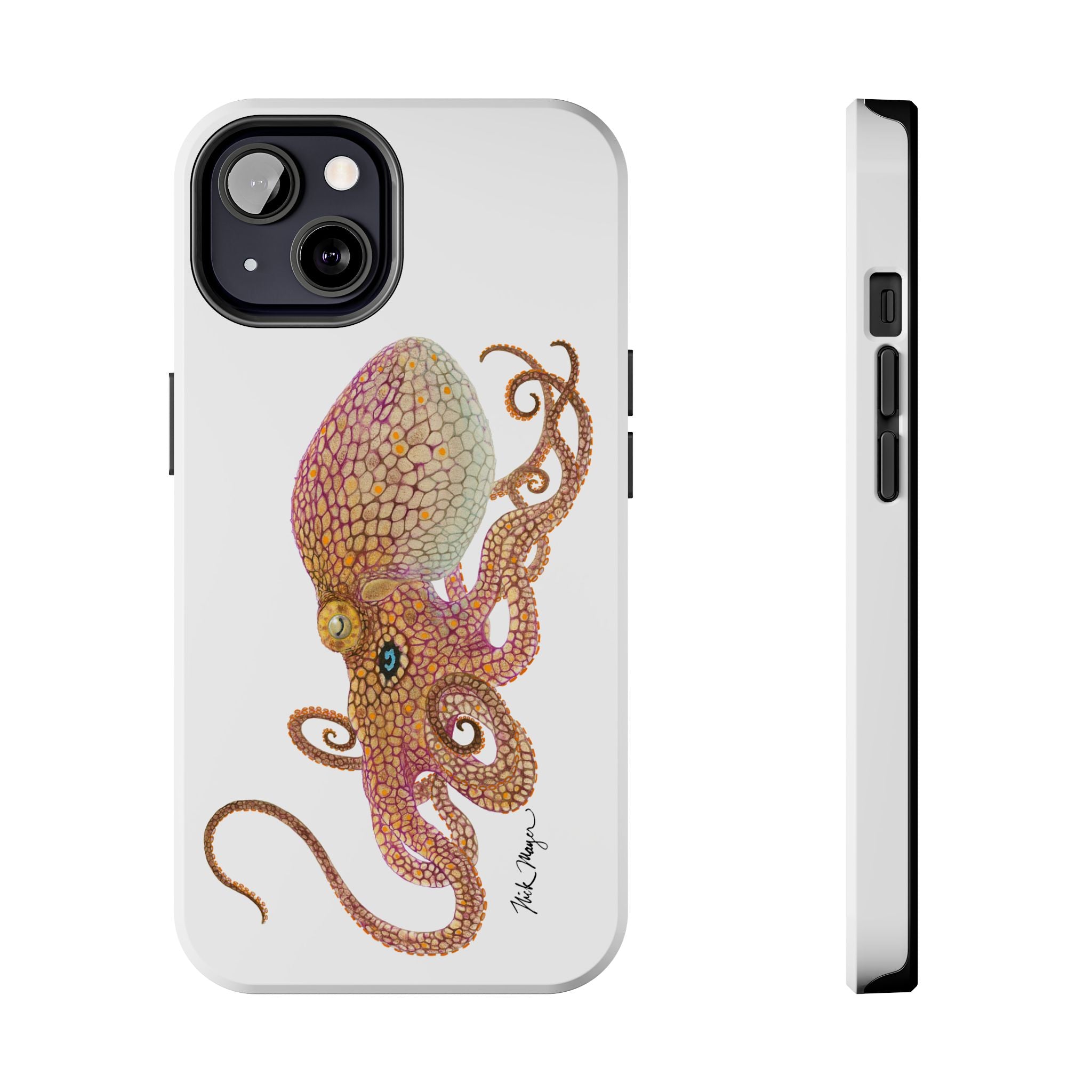 Two Spot Octopus White Phone Case (iPhone)