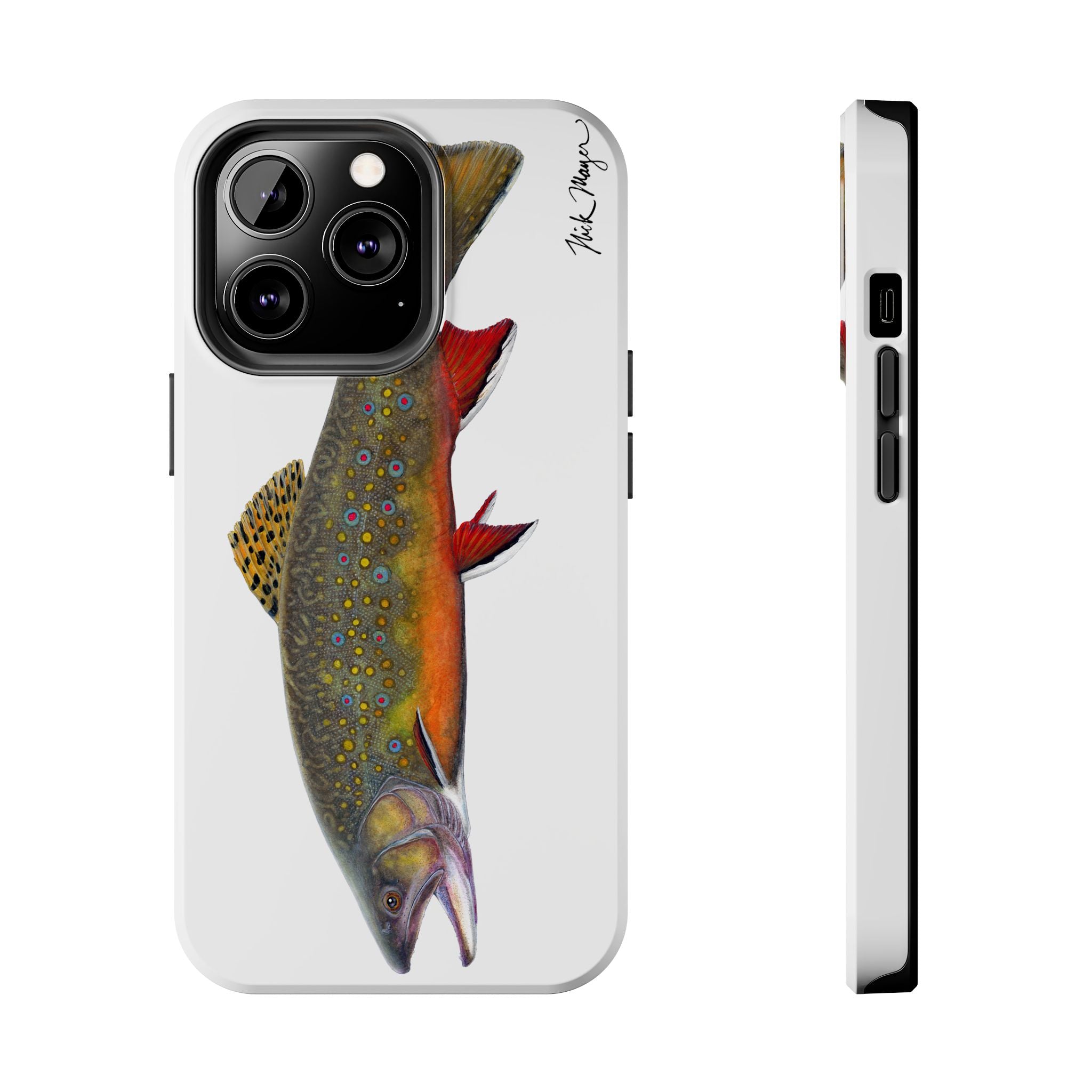 Brook Trout White Phone Case (iPhone)