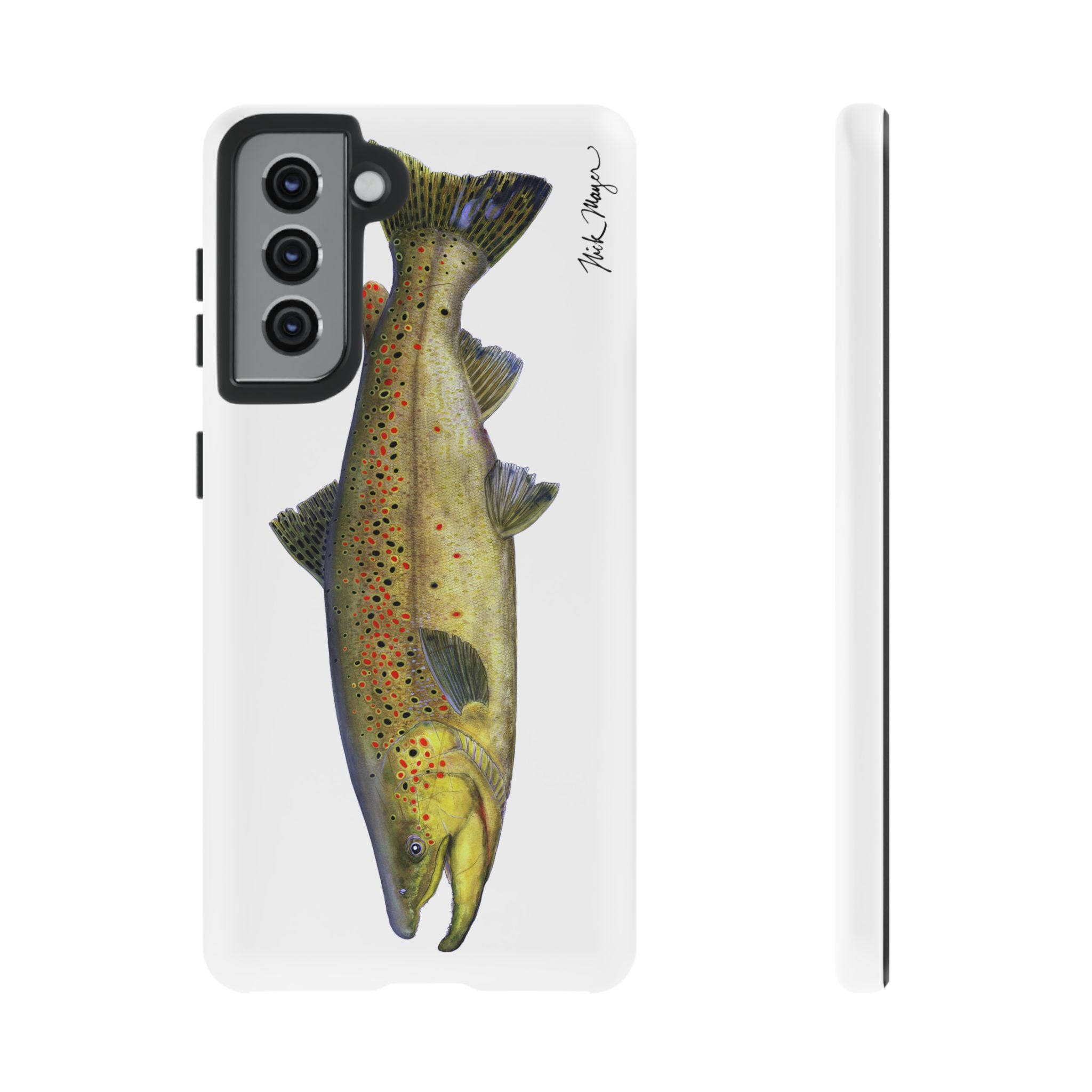 Brown Trout White Phone Case (Samsung)