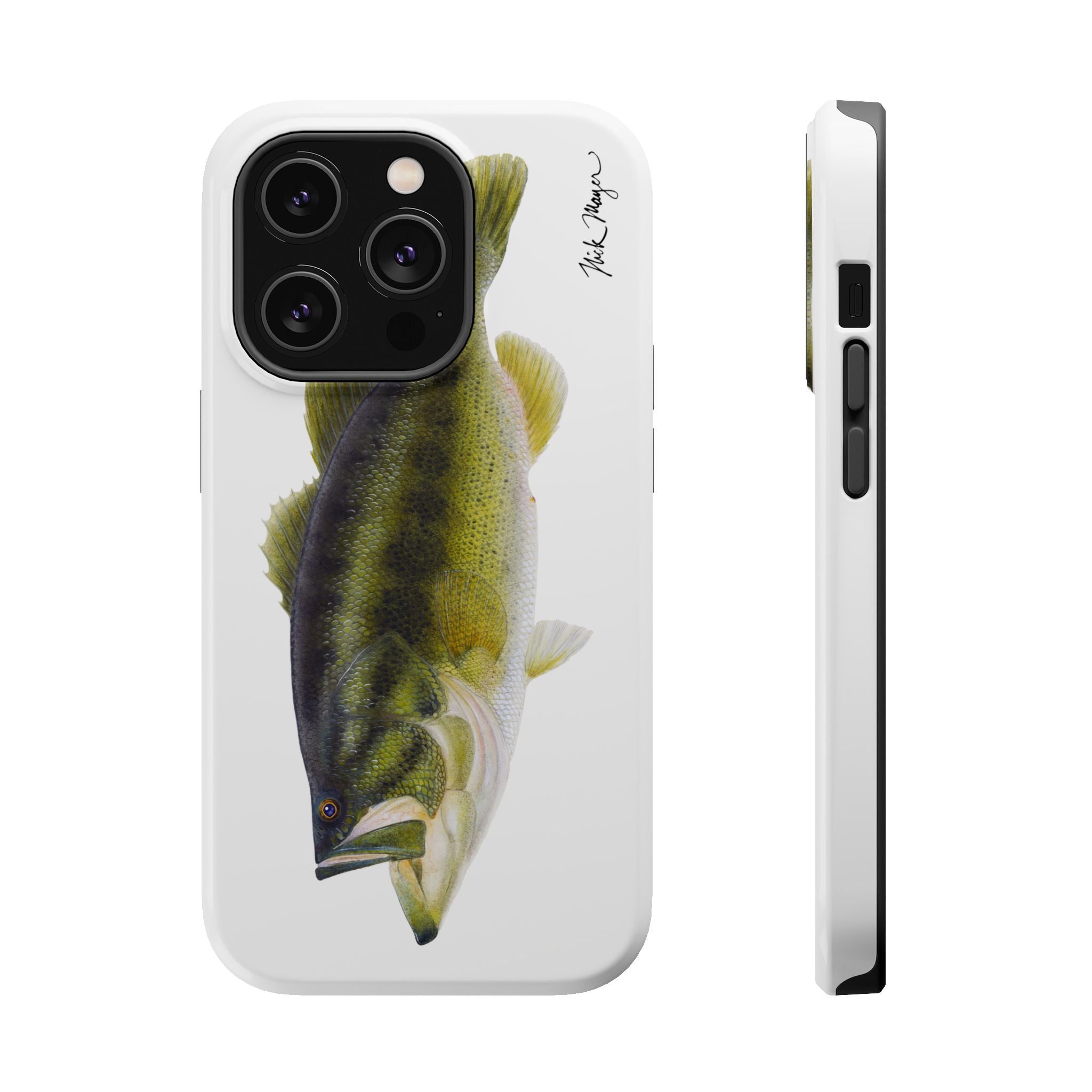 Largemouth Bass MagSafe White iPhone Case