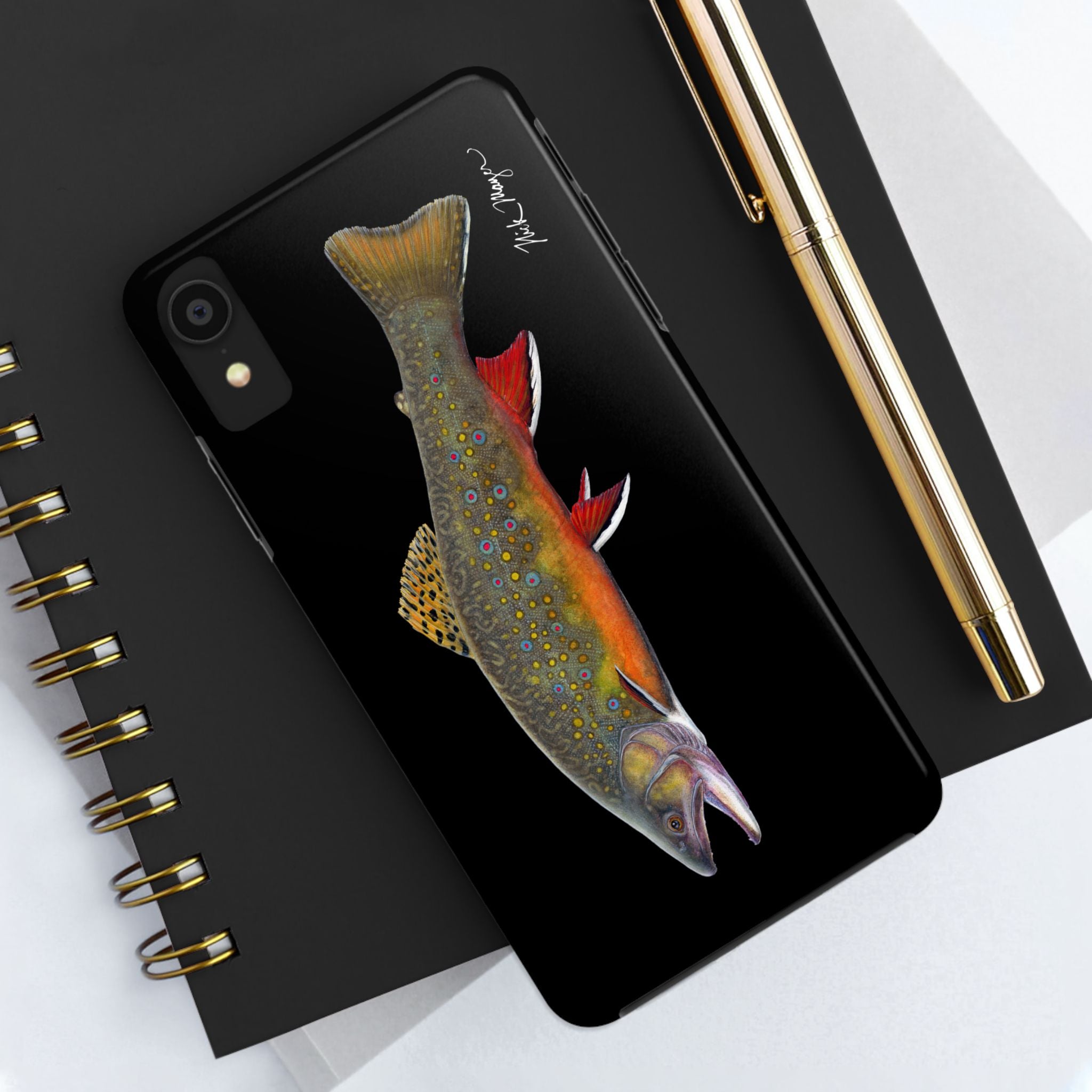 Brook Trout Black Phone Case (iPhone)