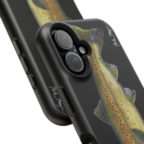 Brown Trout MagSafe Black iPhone Case