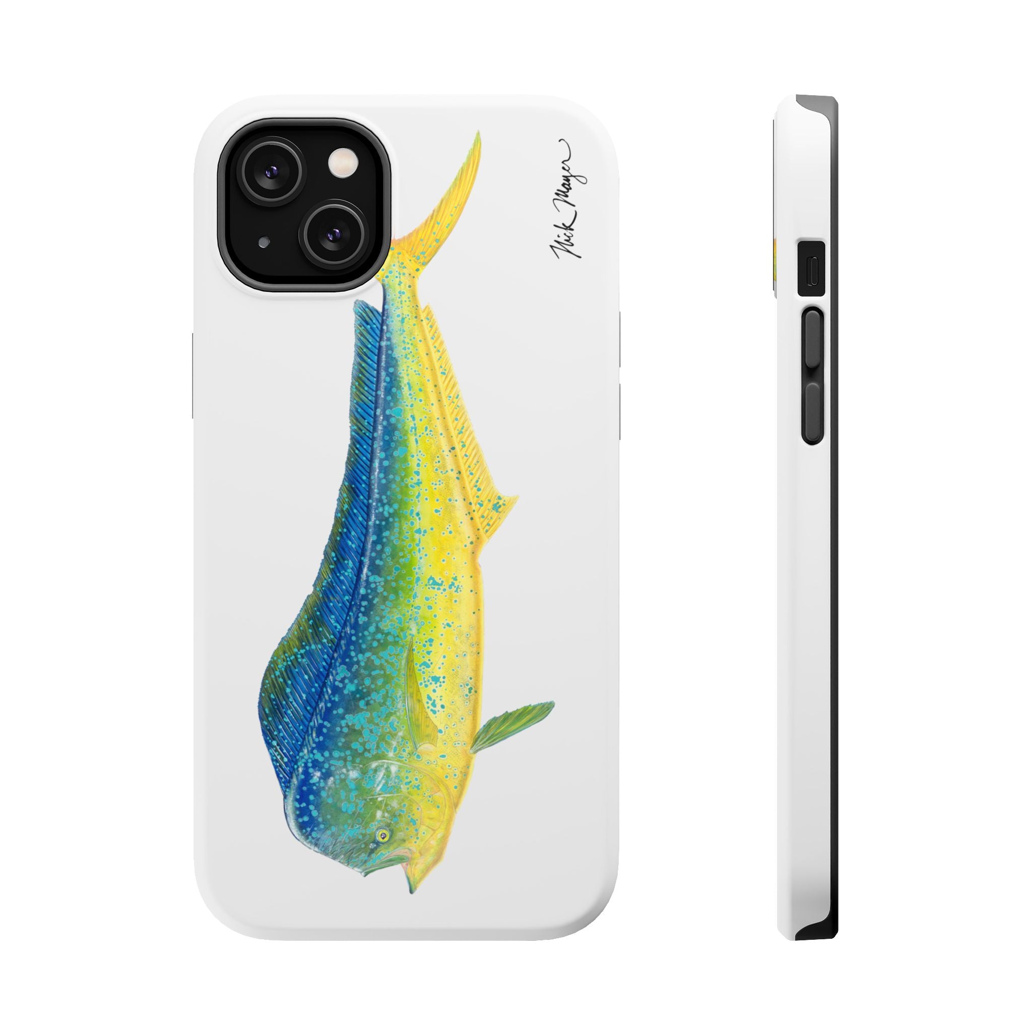 Bull Mahi MagSafe White iPhone Case