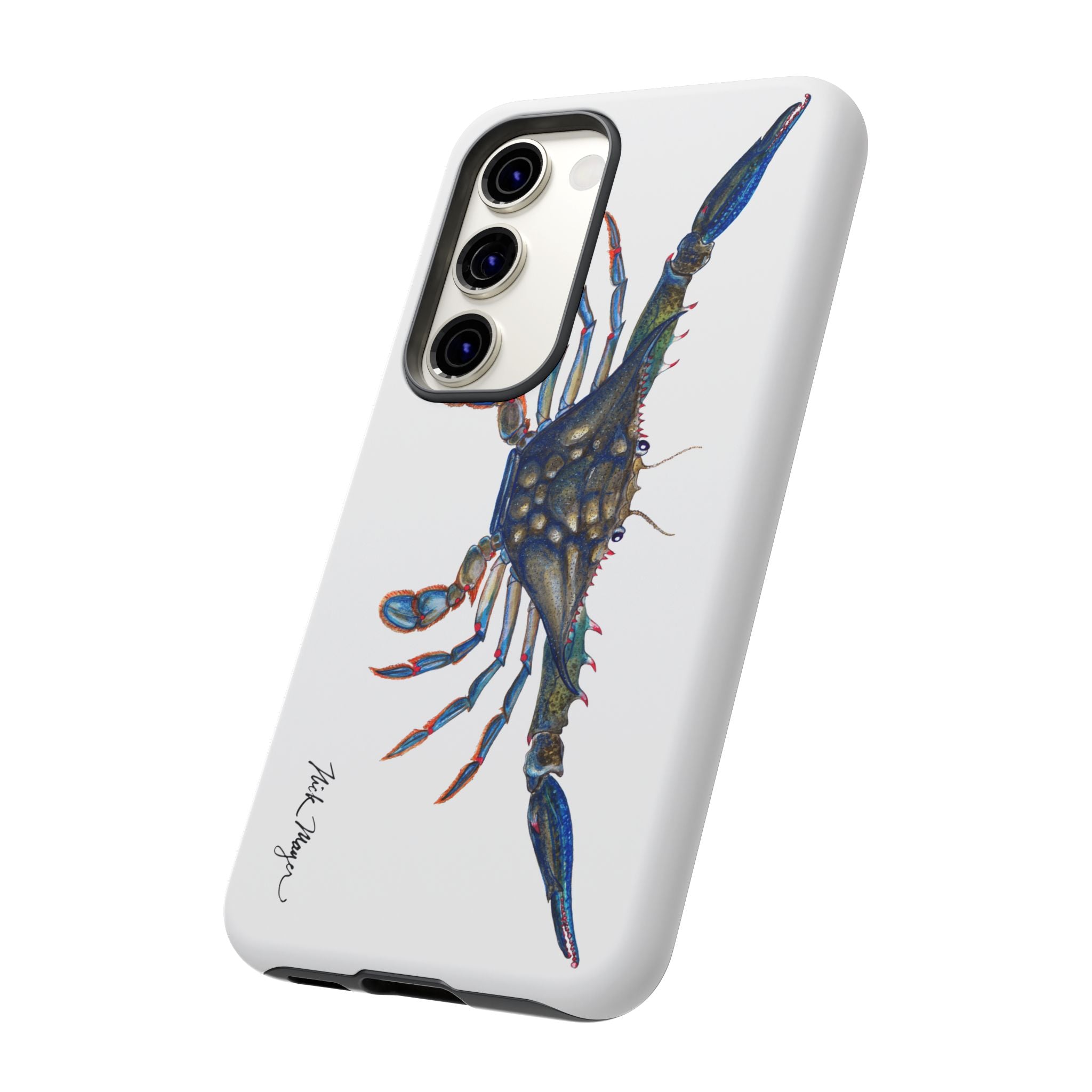 Blue Crab White Phone Case (Samsung)