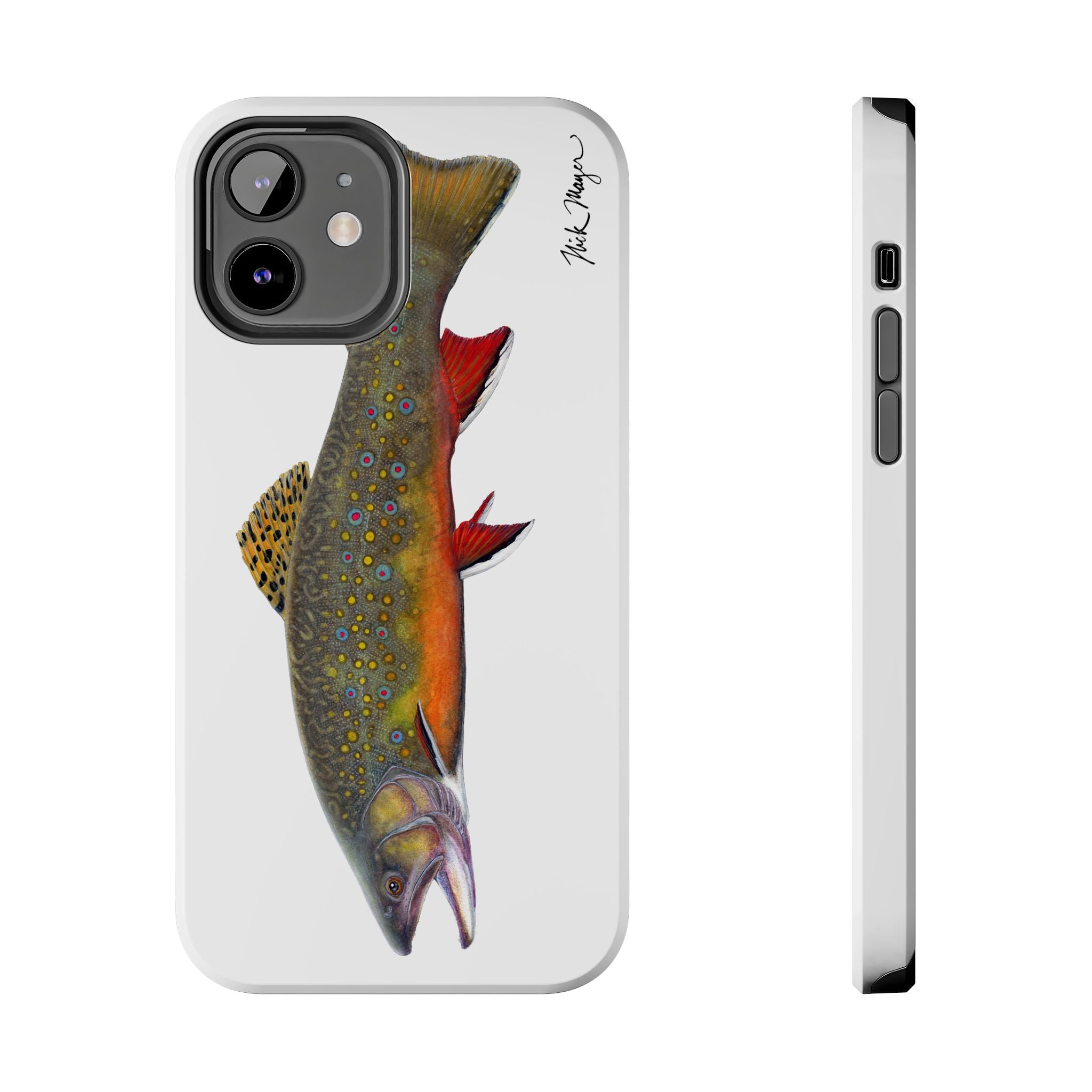 Brook Trout White Phone Case (iPhone)