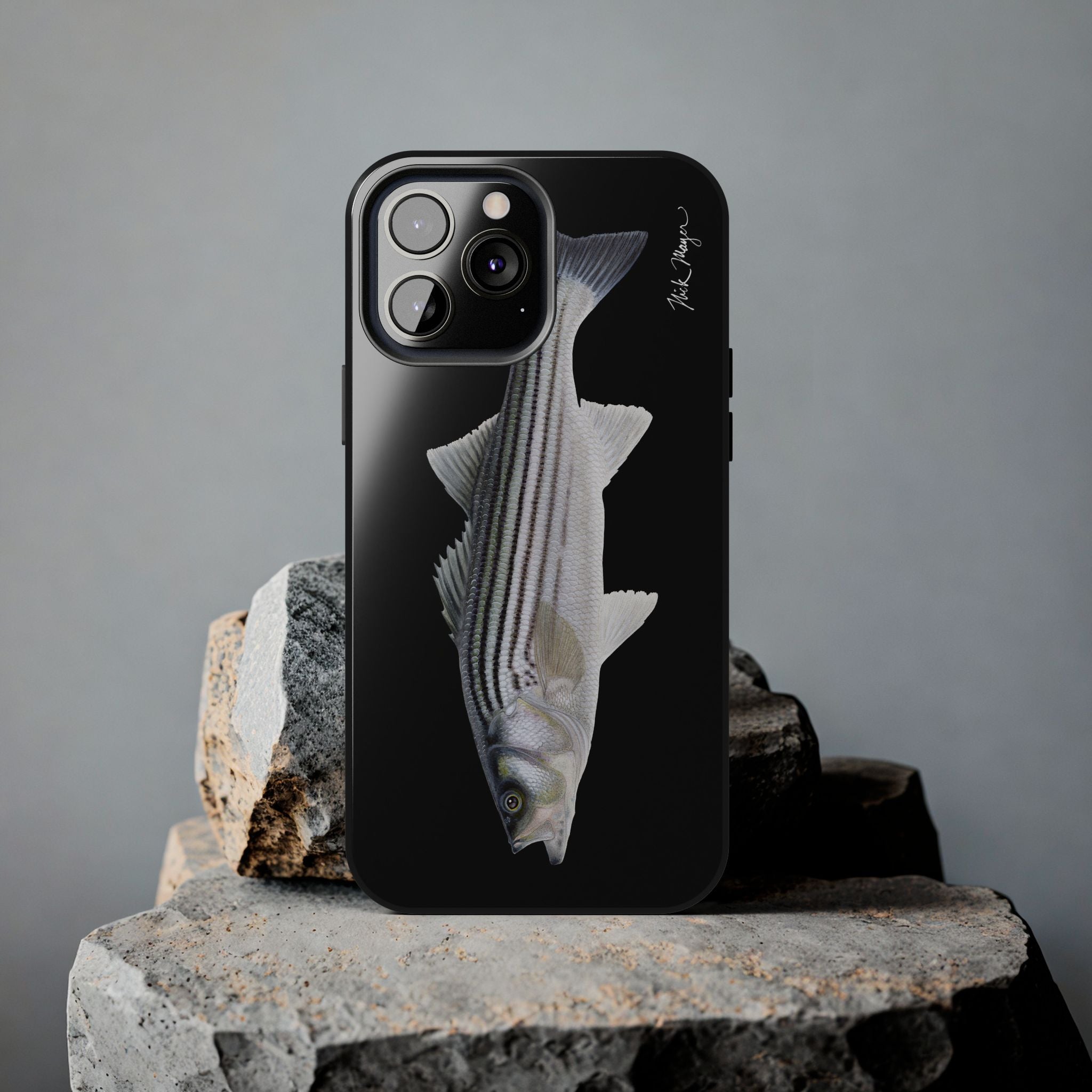 Schoolie Striper Black Phone Case (iPhone)