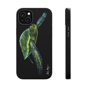 Green Sea Turtle MagSafe Black iPhone Case